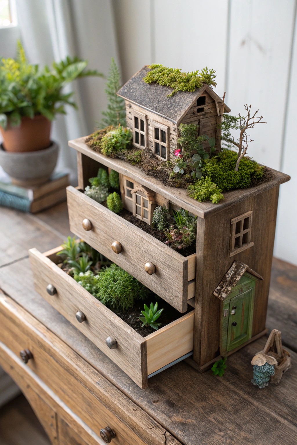 Turn a vintage drawer into a magical fairy hideaway—layered, charming, and full of handcrafted details.