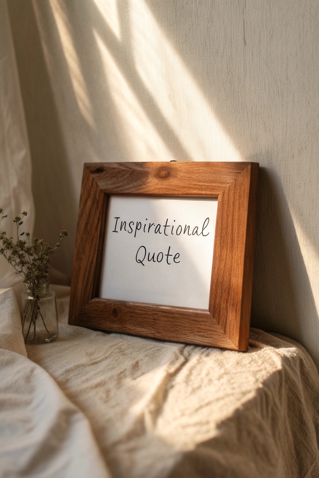 Elevate your space with a beautifully framed quote—simplicity meets inspiration.