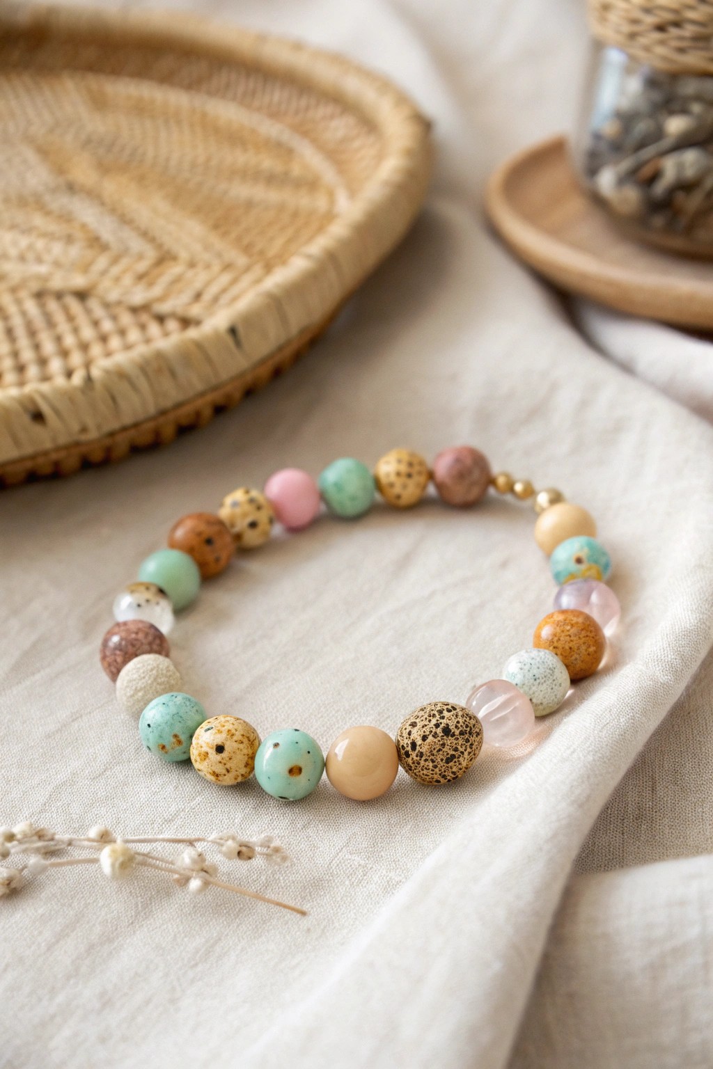 A confetti-inspired bead bracelet: playful colors, artisan charm, and effortless Scandinavian style.