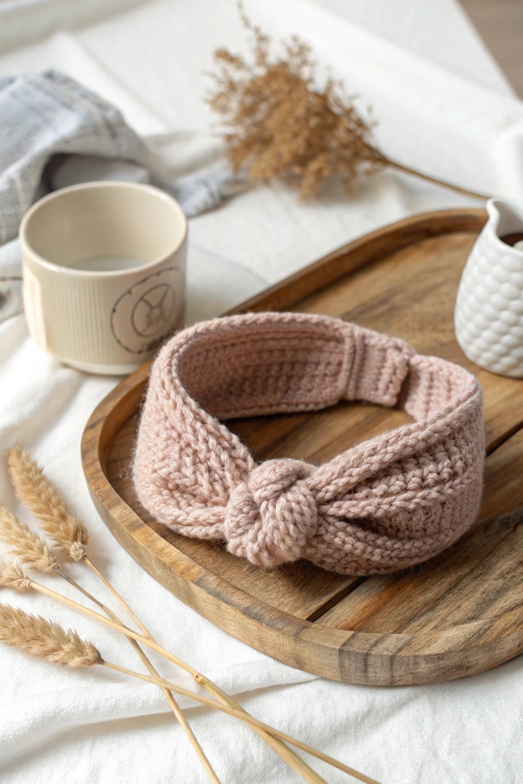 Chic crochet headband: effortless warmth with Scandinavian-inspired style.