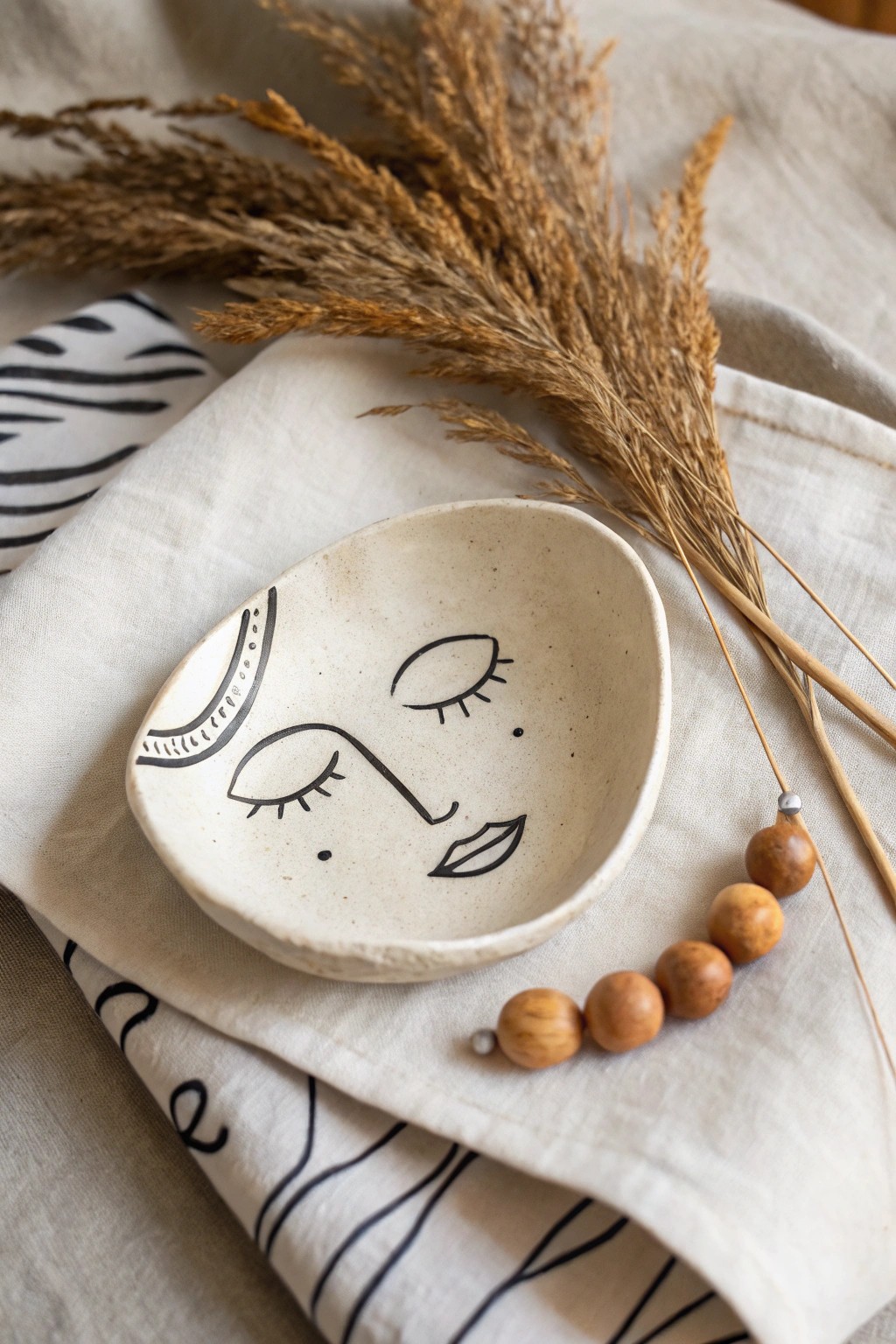 Minimalist clay face dish—artful, functional, and effortlessly chic.