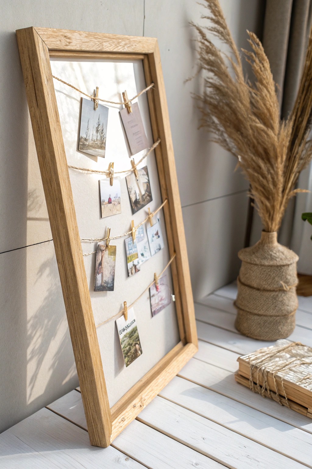 Showcase your memories with this elegant zigzag string photo display—simple, stylish, and uniquely yours.