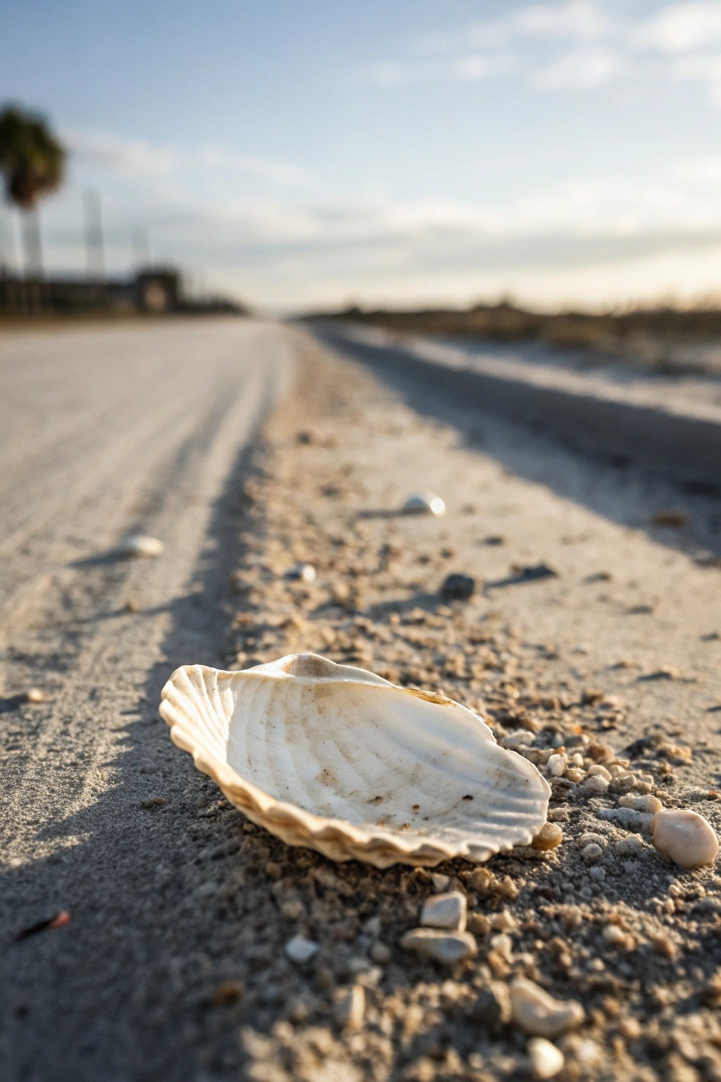 Bring coastal charm home with the natural beauty of an oyster shell driveway.