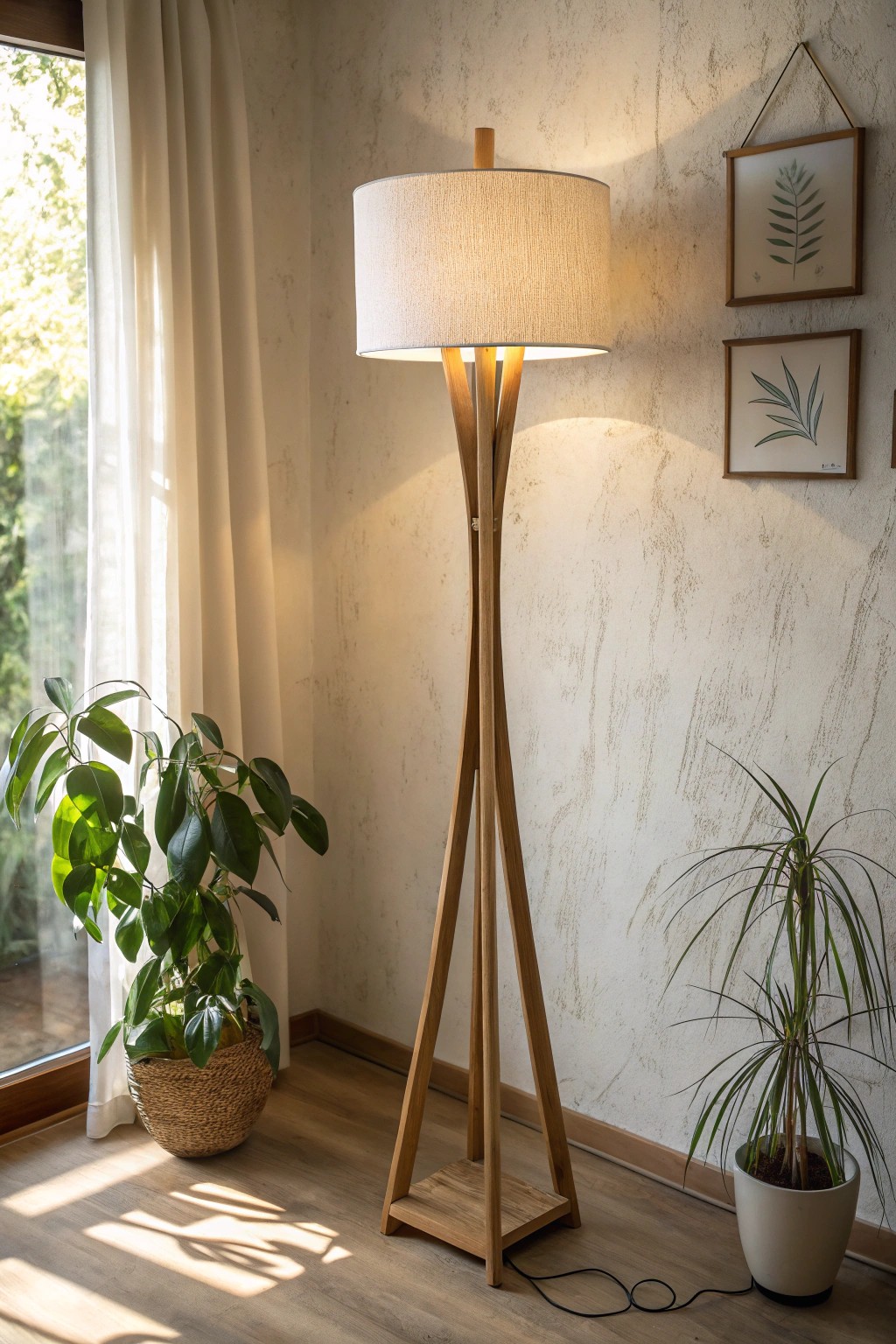Let layered lighting set the mood—start with a stunning handcrafted floor lamp.