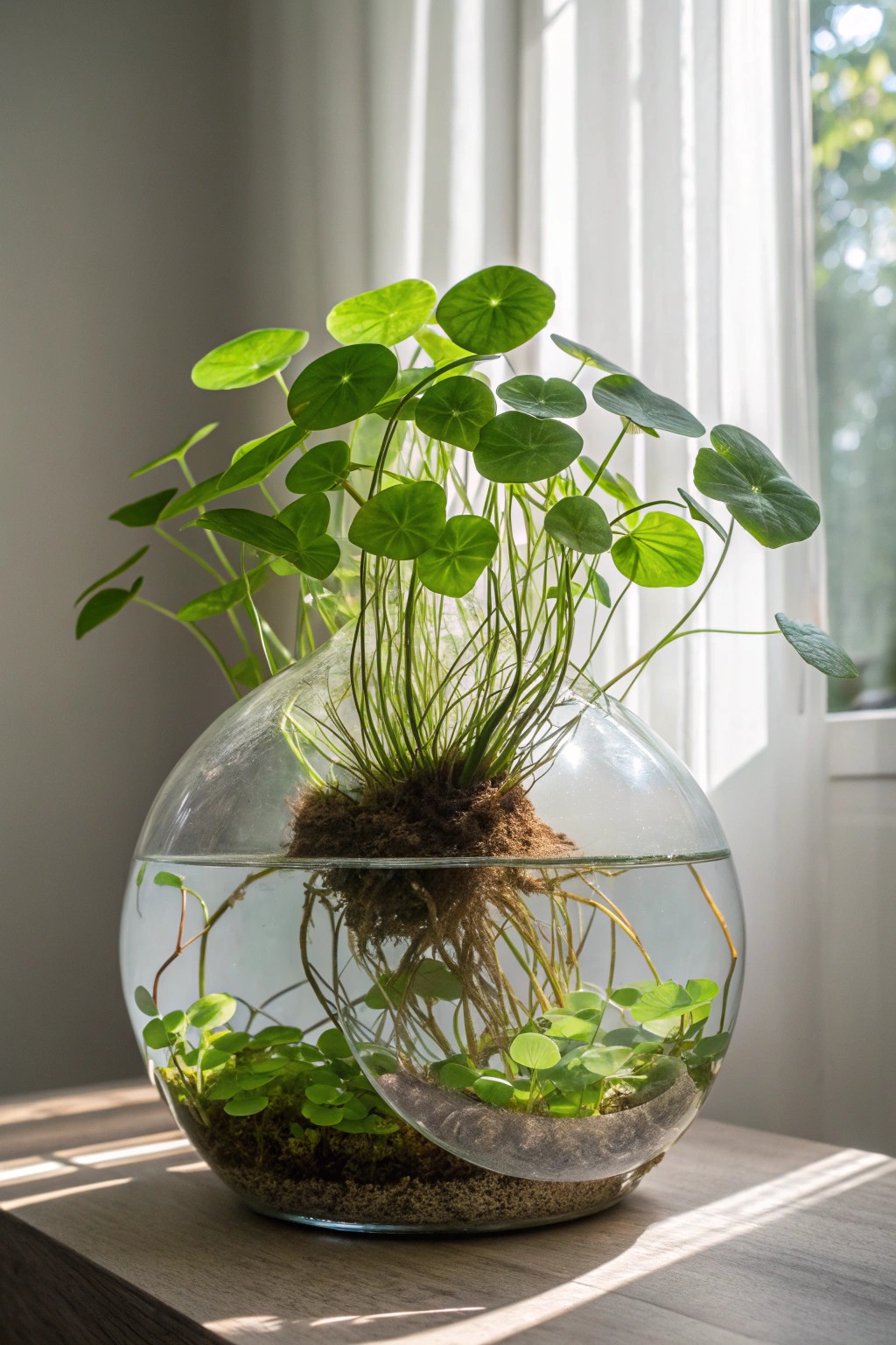 Turn your fish tank into a floating plant oasis—simple, natural, and utterly enchanting.