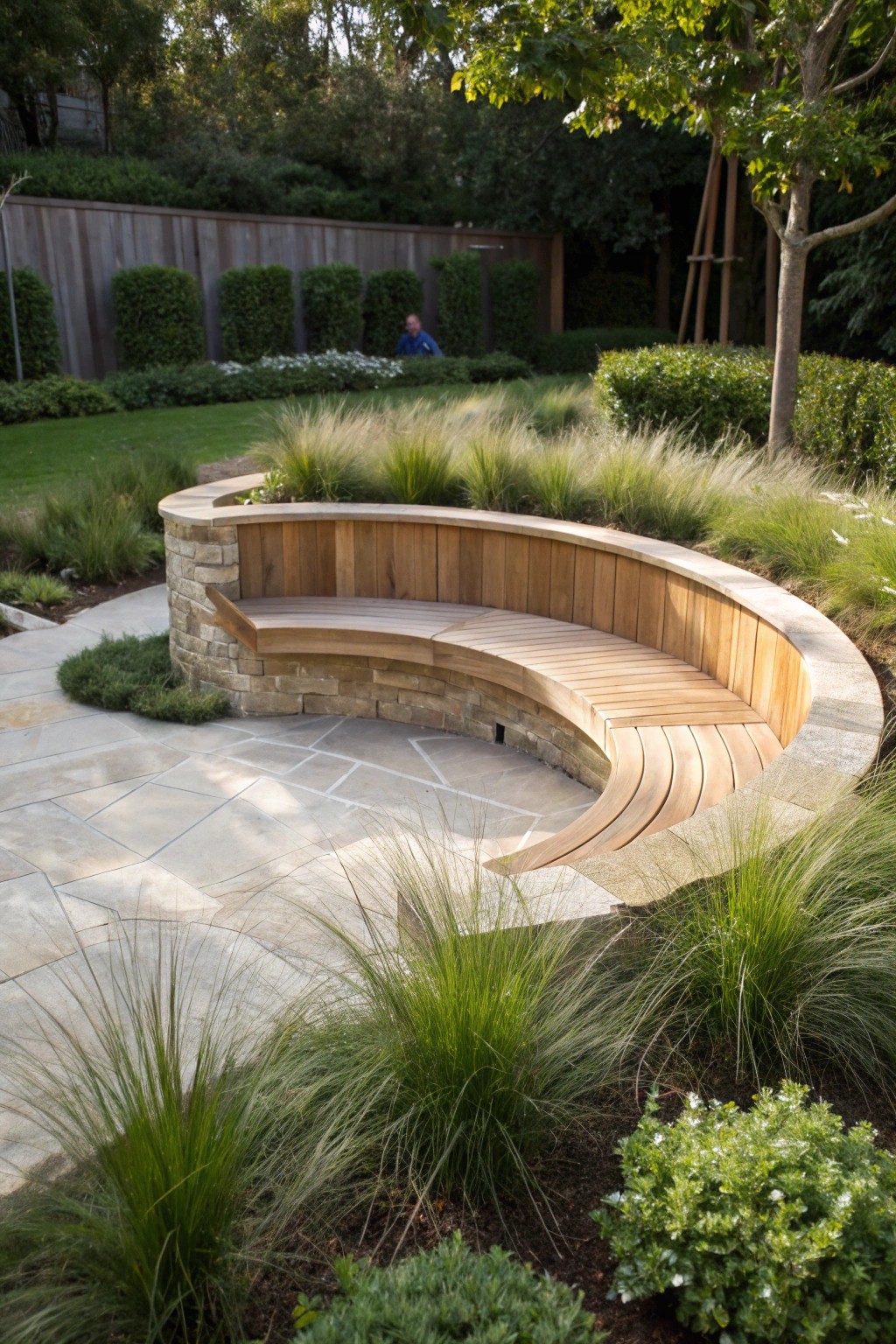 Elevate your garden with a stunning sunken conversation pit—where style meets serenity.