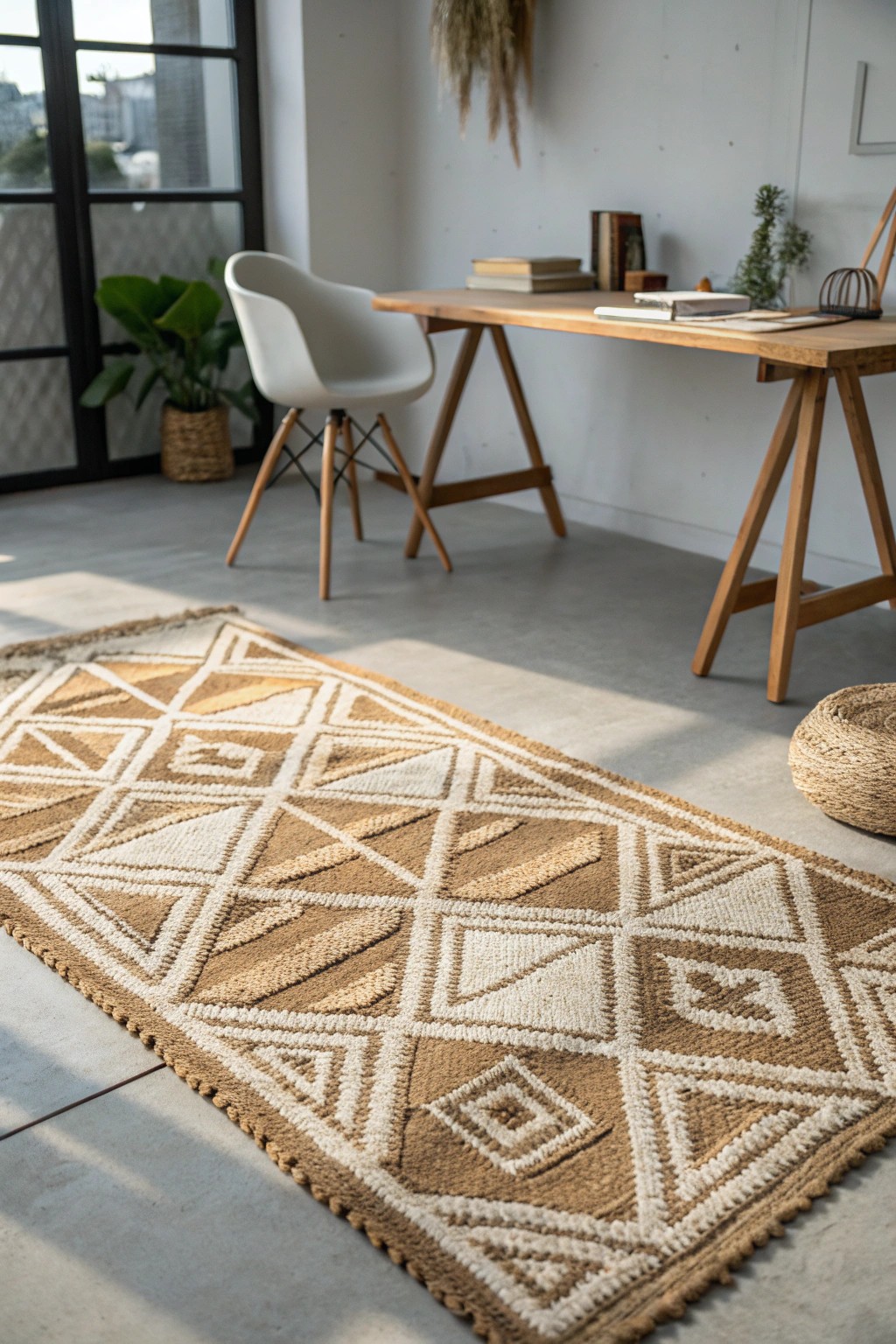 Ground your workspace in style with a statement area rug—where comfort meets craftsmanship.