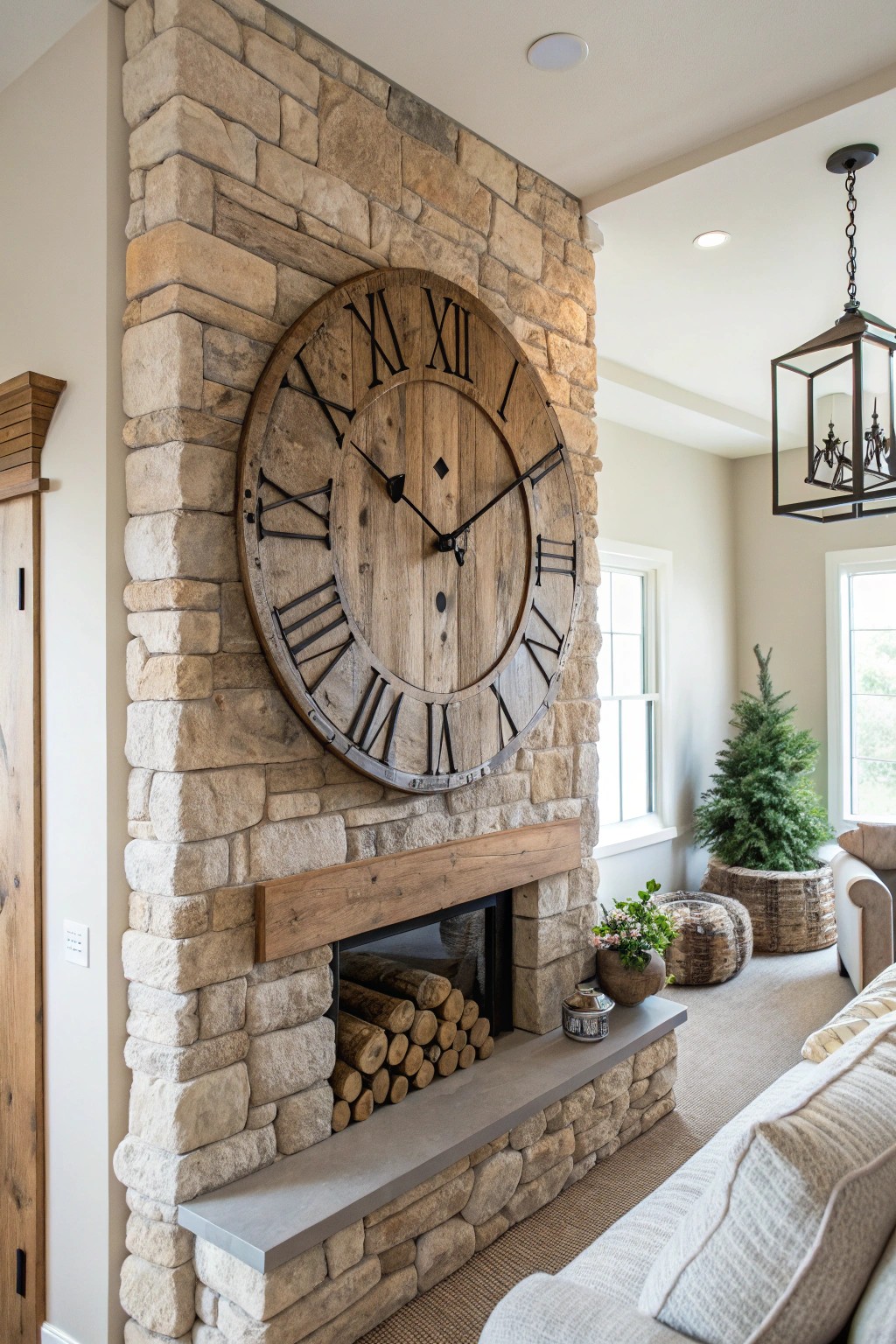 Elevate your living space with a handcrafted oversized rustic wall clock—where time meets timeless style.