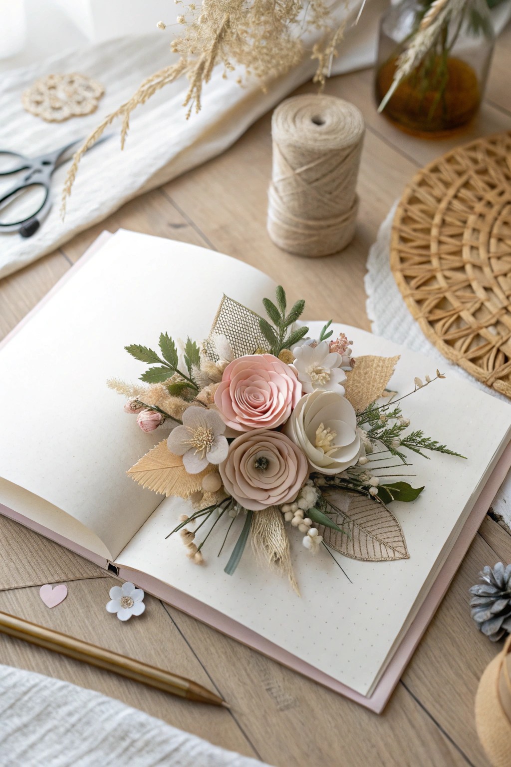 A pop-up paper bouquet—add a playful surprise to your scrapbook pages!