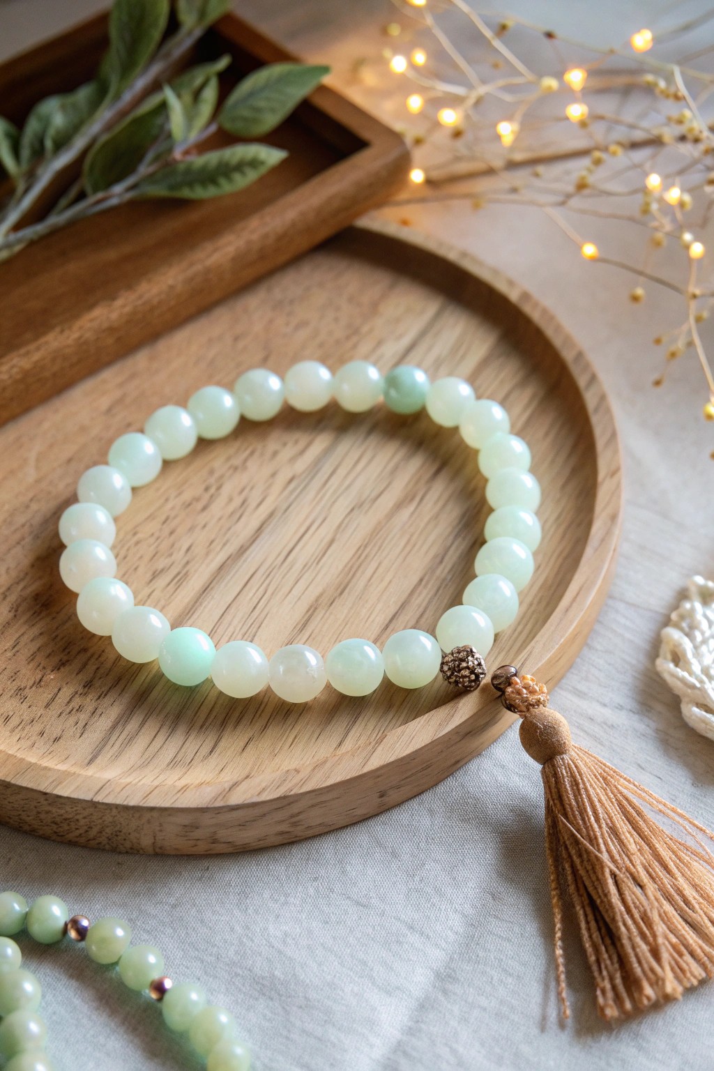 A handcrafted glow-in-the-dark beaded bracelet—simple, luminous, and effortlessly magical.