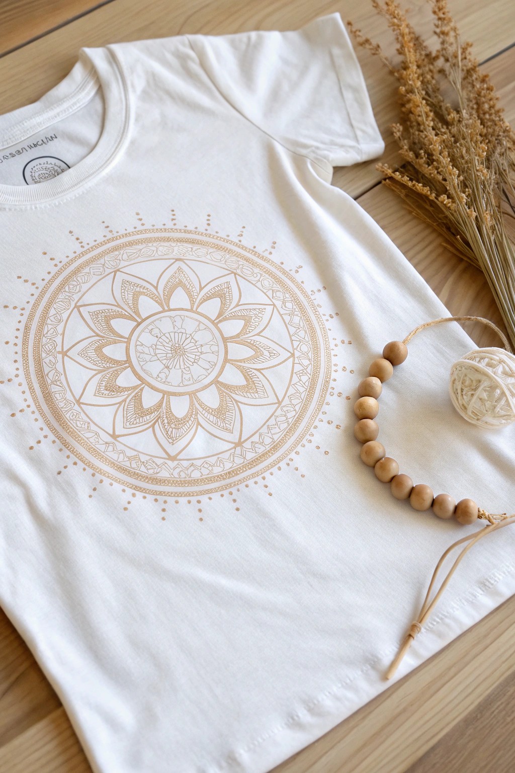 Scandinavian-inspired bleach pen art: personalize your tee with elegant, hand-crafted designs.