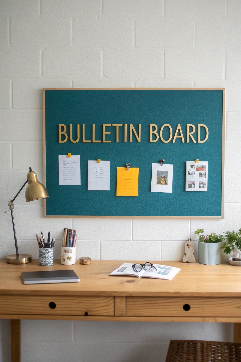 Brighten your workspace with a bold, beautiful bulletin board.