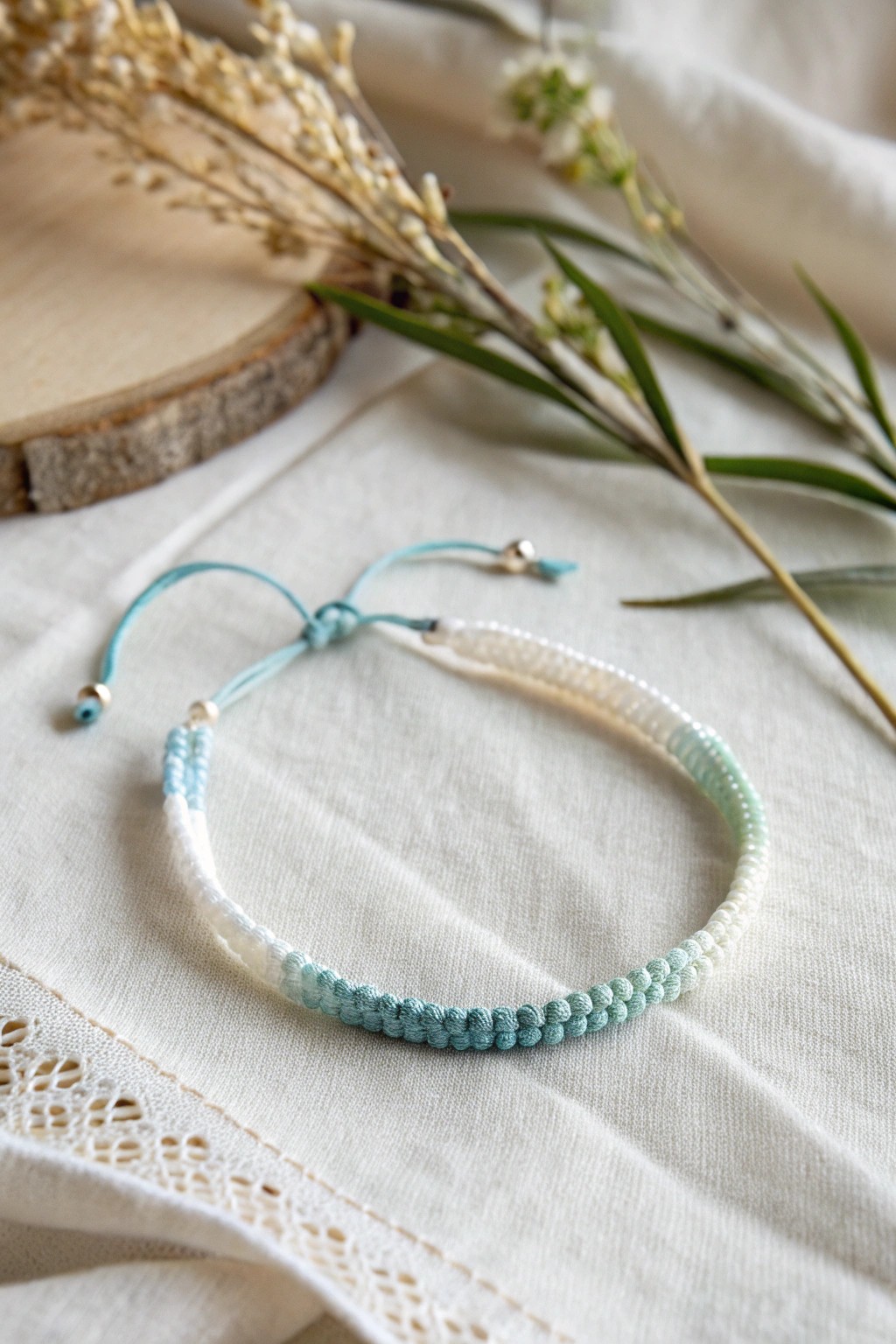 Dreamy ombre dip-dye: a modern twist on the classic friendship bracelet.