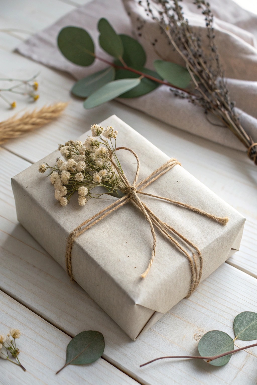 A thoughtfully wrapped favorite thing, ready for a Galentine's mini gift exchange.