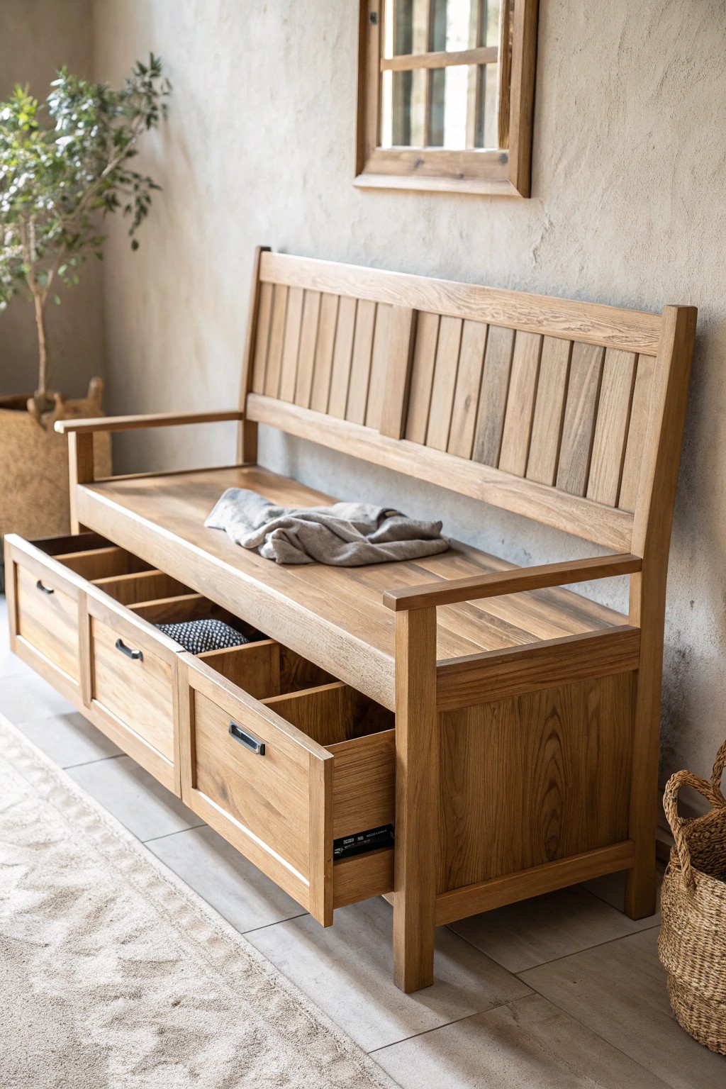Effortlessly chic: discover the beauty of hidden storage in handcrafted design.