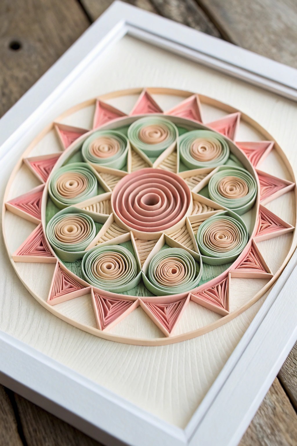 Modern geometric quilling—where minimalism meets boho charm.
