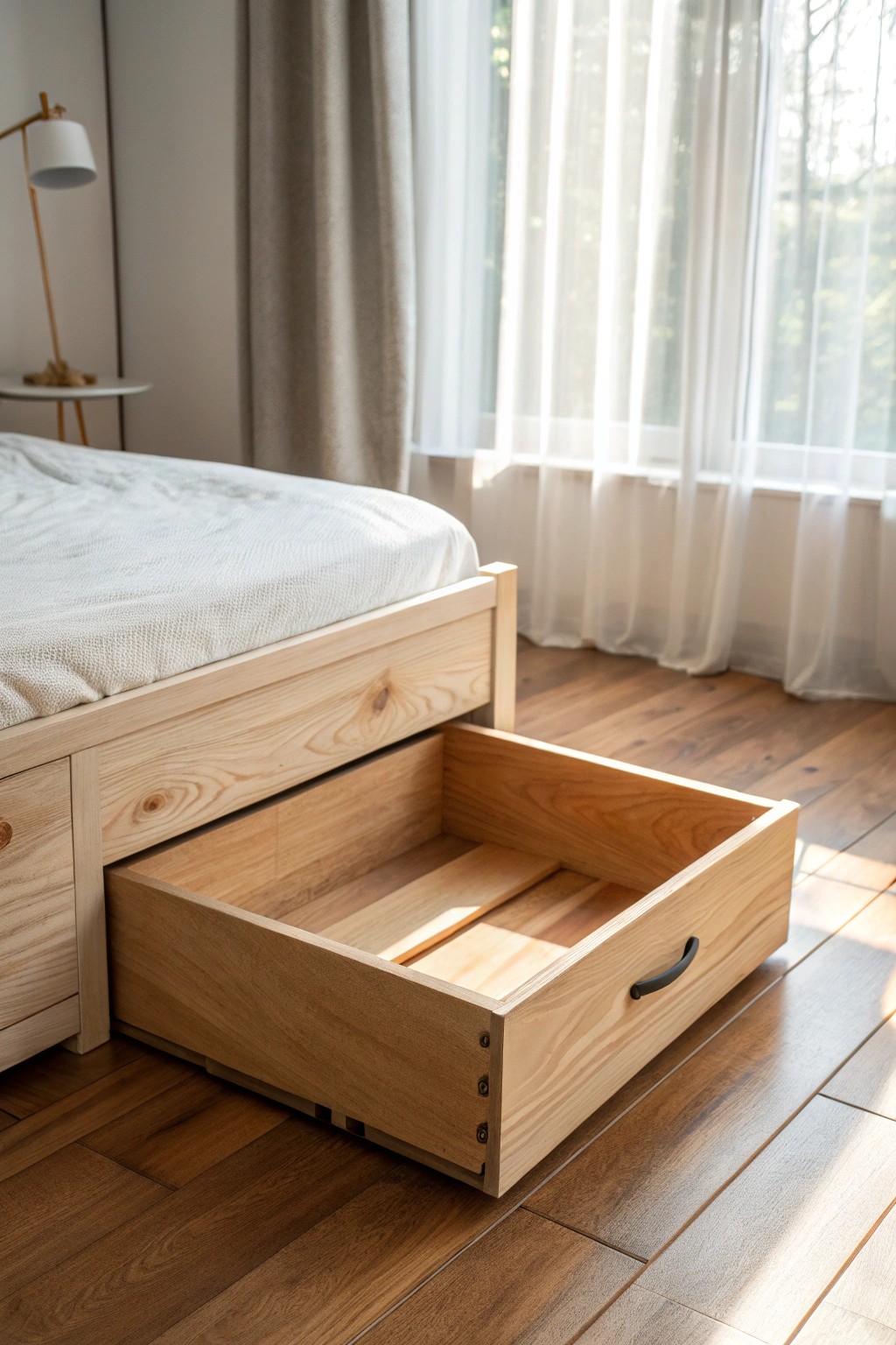 Effortlessly organize your out-of-season clothes with a handcrafted under-bed storage box.