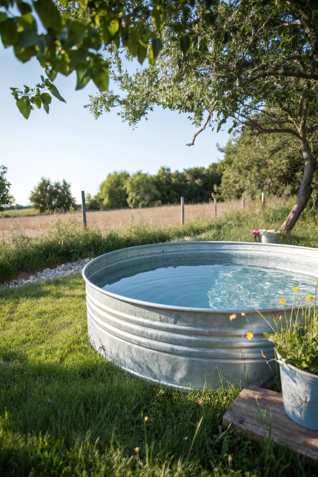 Extend your swim season in style with a beautifully insulated stock tank pool.
