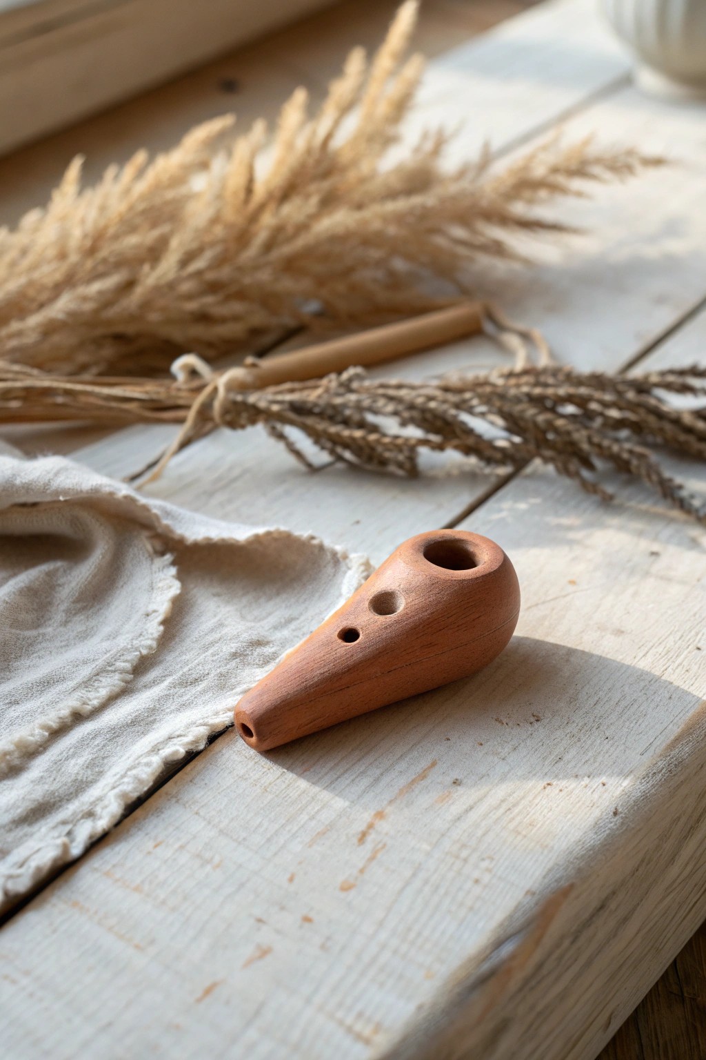 Charming clay pinch pot whistle—playful, simple, and beautifully handmade.