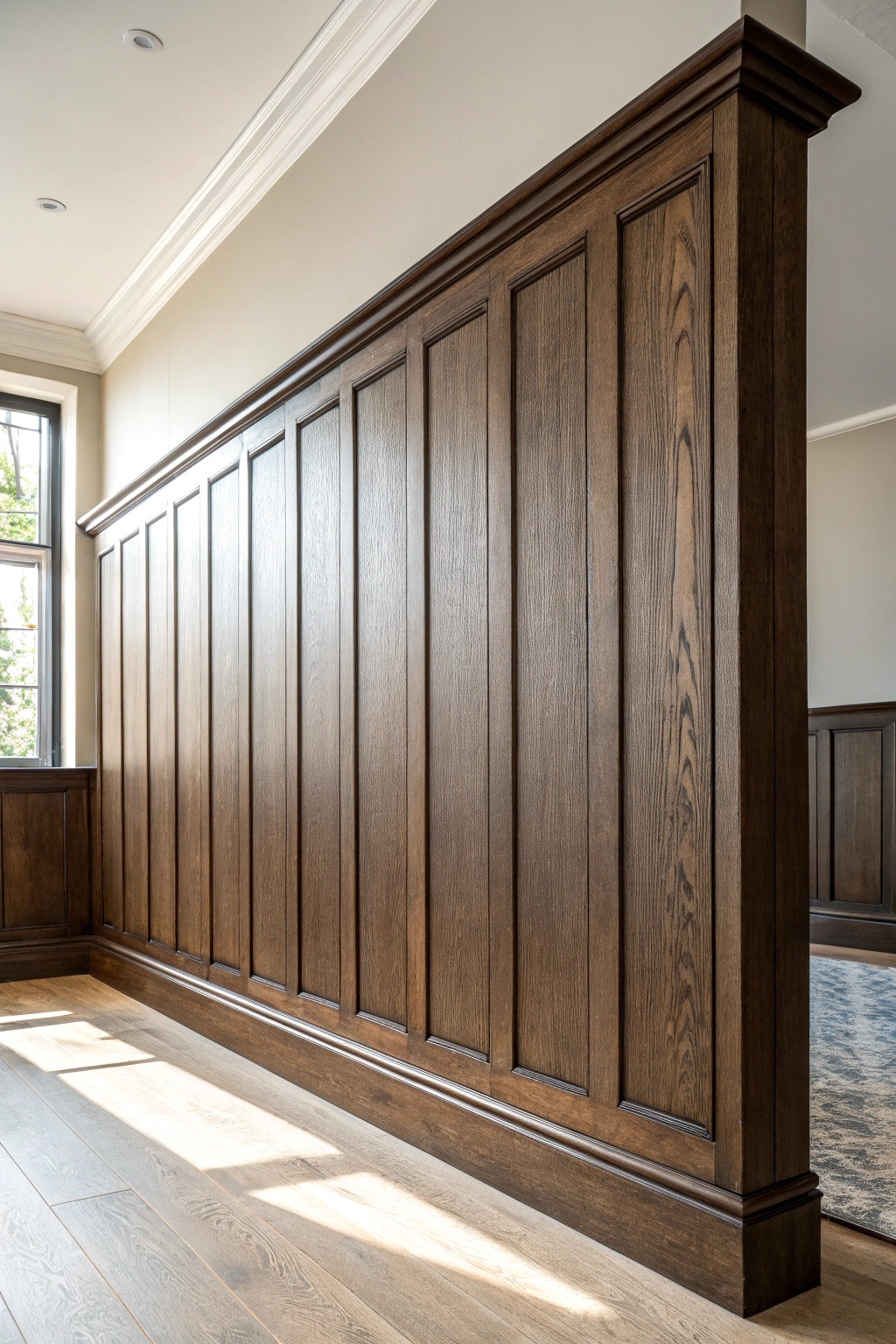 Elevate your office with custom board and batten wall panels—simple, striking, and timeless.