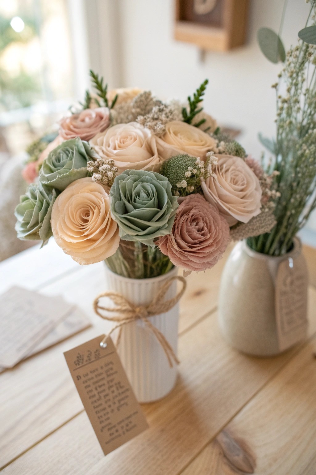 Handwritten tags add a heartfelt touch to your money bouquet.