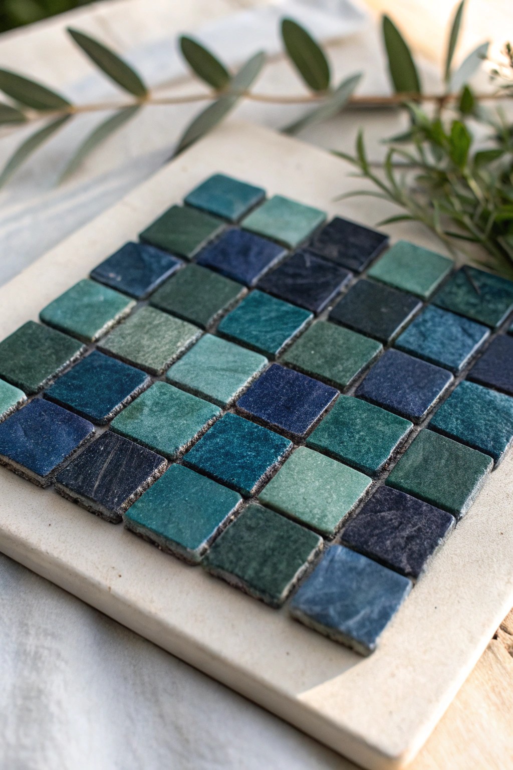 A single moody mosaic tile—where artistry meets atmosphere.