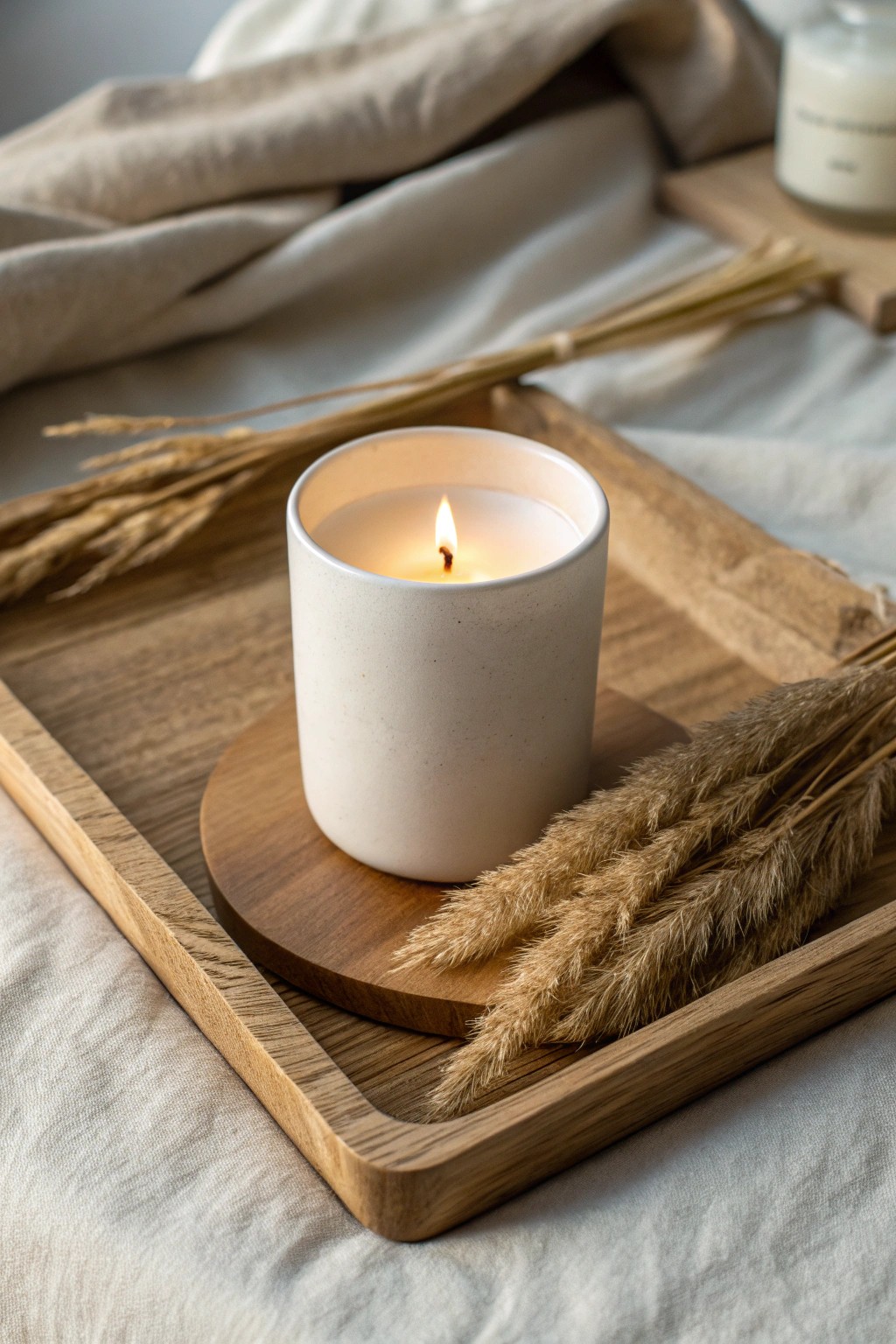 Set the mood for movie night with a beautifully crafted scented candle.