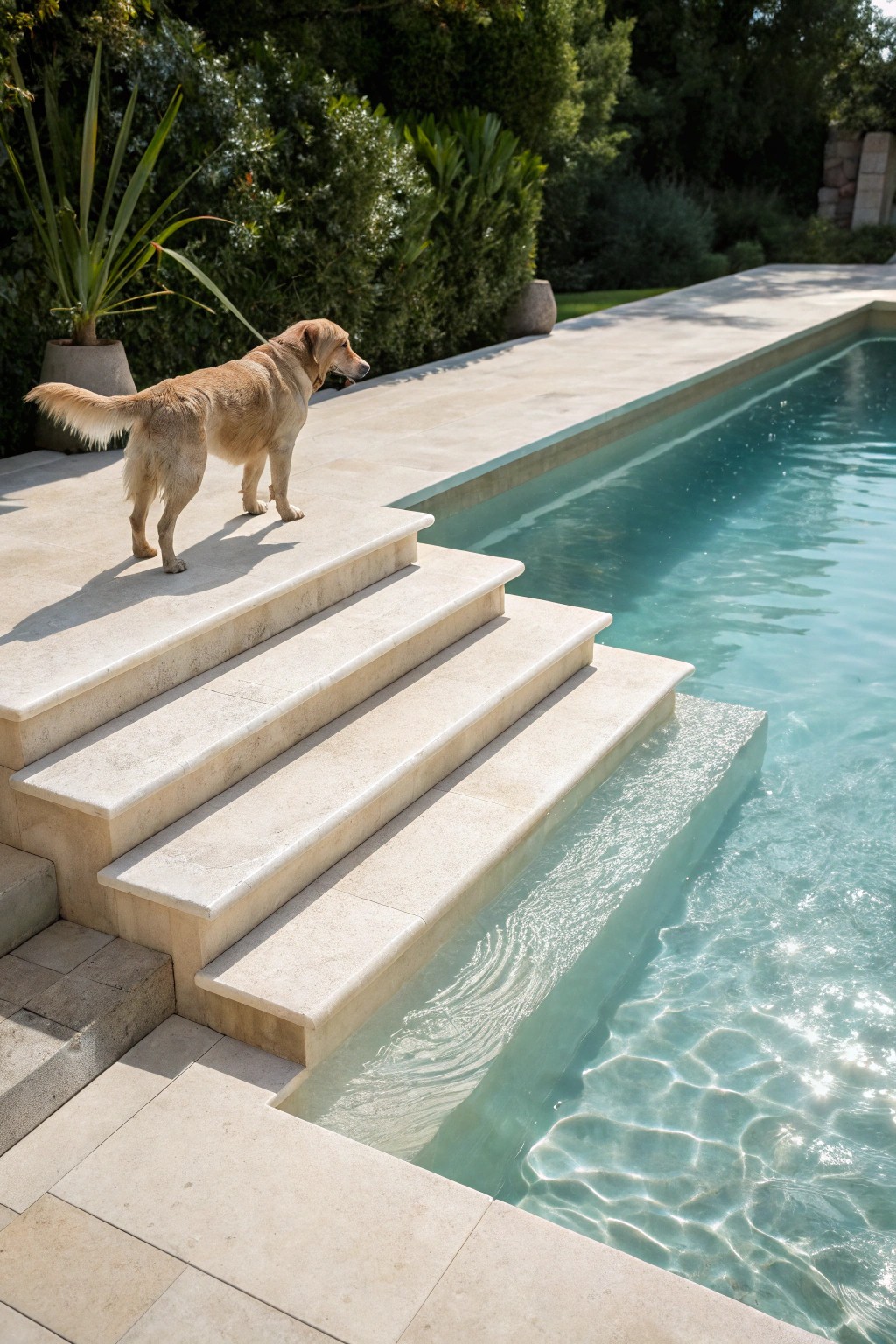 Simple, stunning pool design your pets will love.