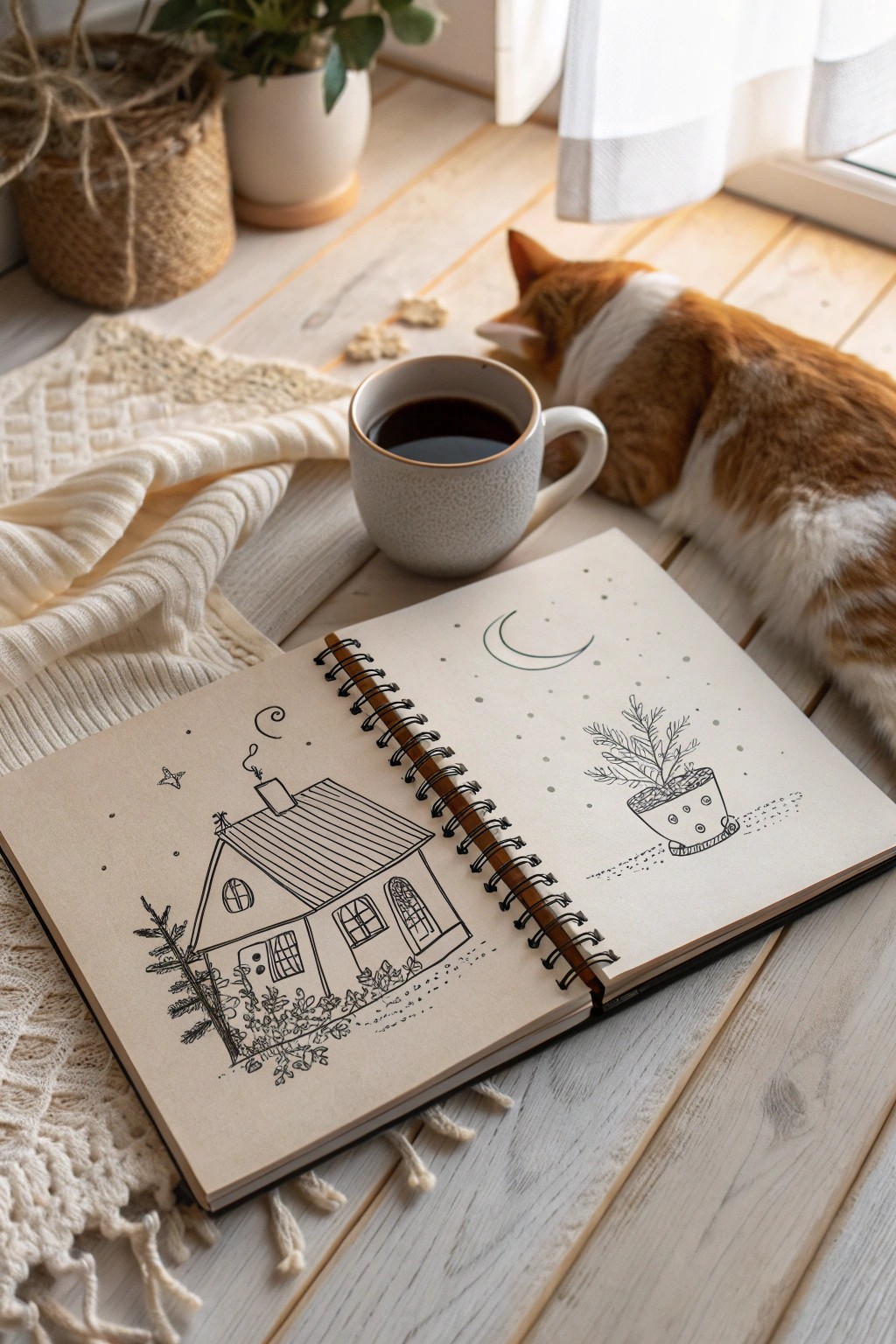 Tiny home moments come alive in delicate sketchbook stories.