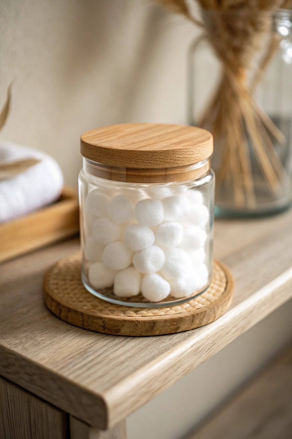 Elevate your bathroom storage with a beautifully simple decorative jar.