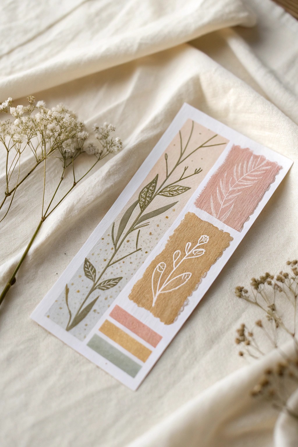 A one-of-a-kind mixed media sticker—where minimalism meets playful creativity.