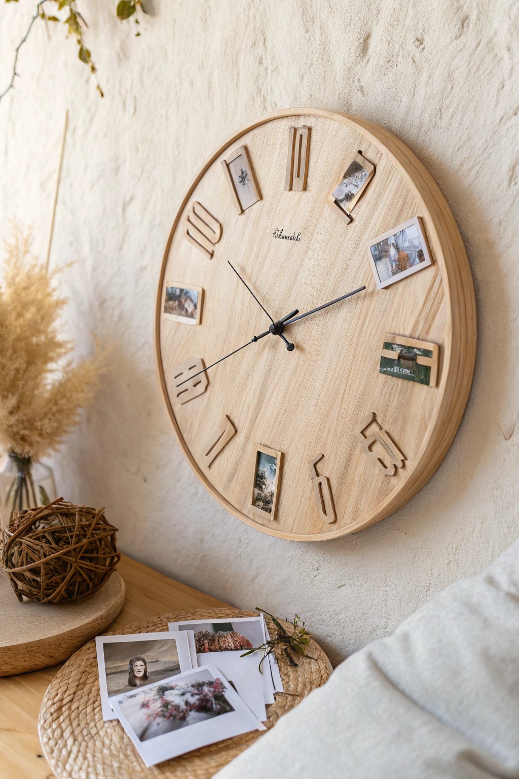 A wall clock that tells your story—every hour marked by a cherished photo.