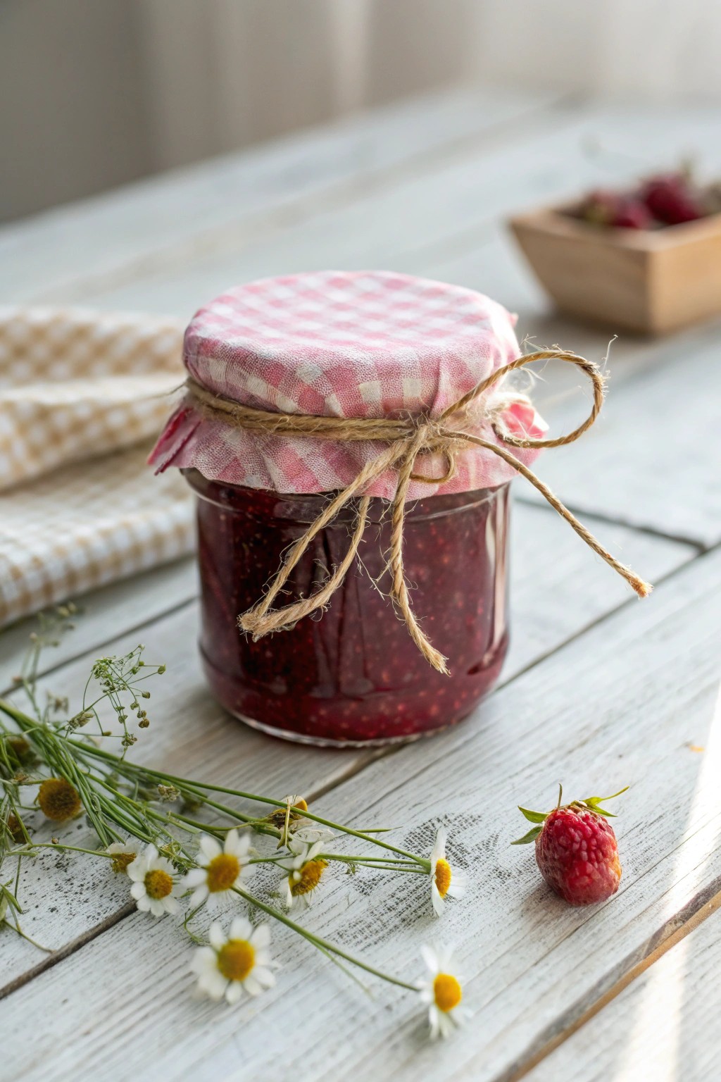 Sweet handmade jam jars—crafted with love for your special day.