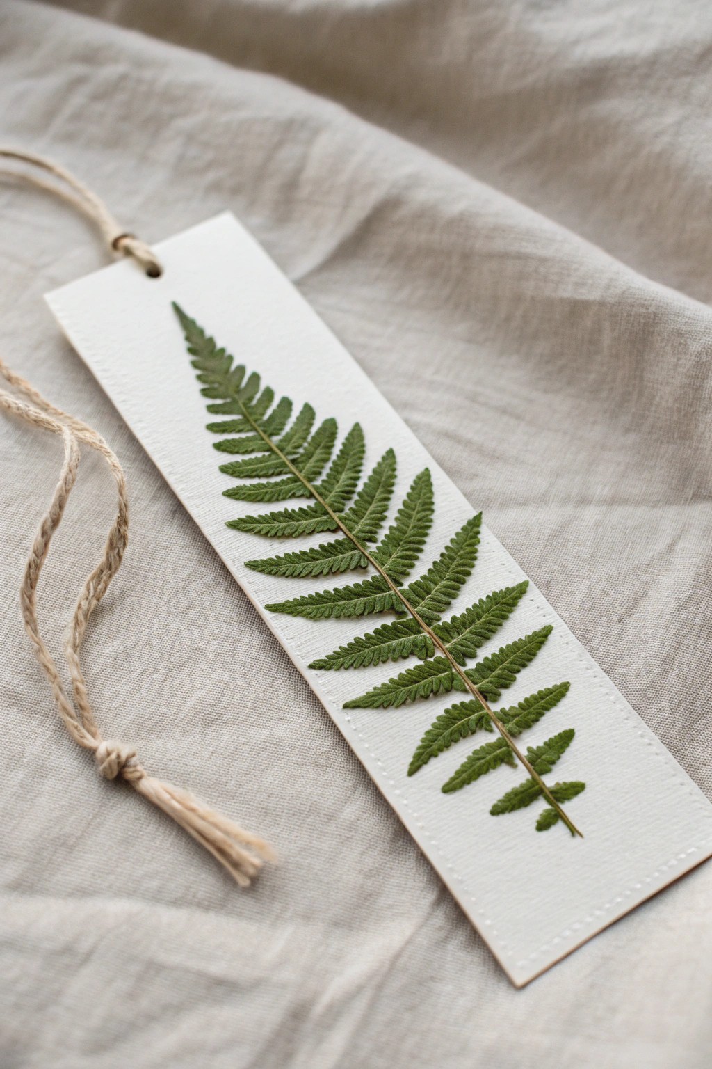 Bring nature to your reading ritual with this striking, handcrafted leaf print bookmark.