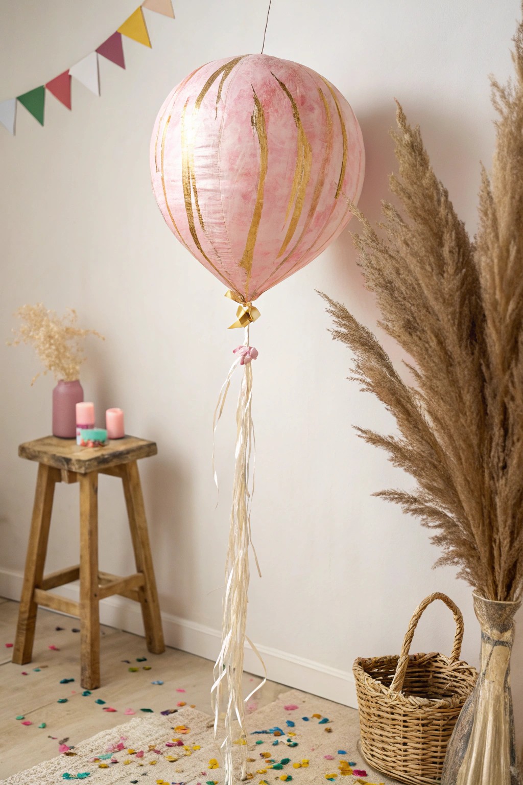 Handcrafted balloon piñata: a bold and beautiful surprise for your next celebration.