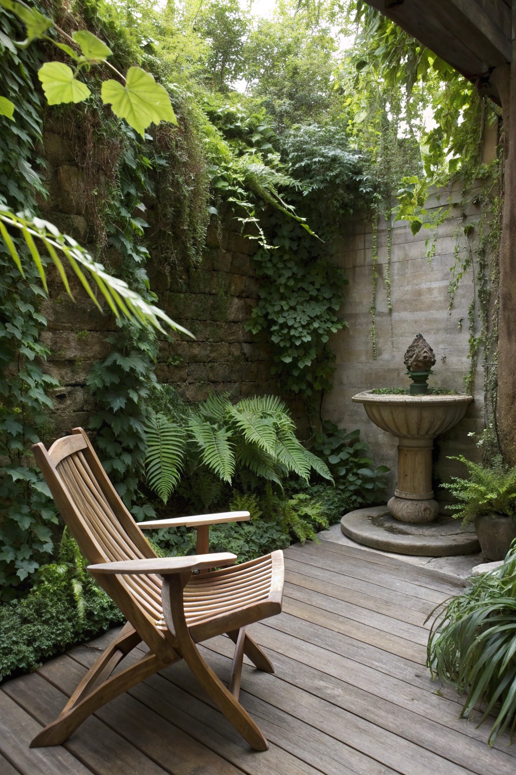 Escape to your secret garden deck—a serene hideaway for peaceful moments.