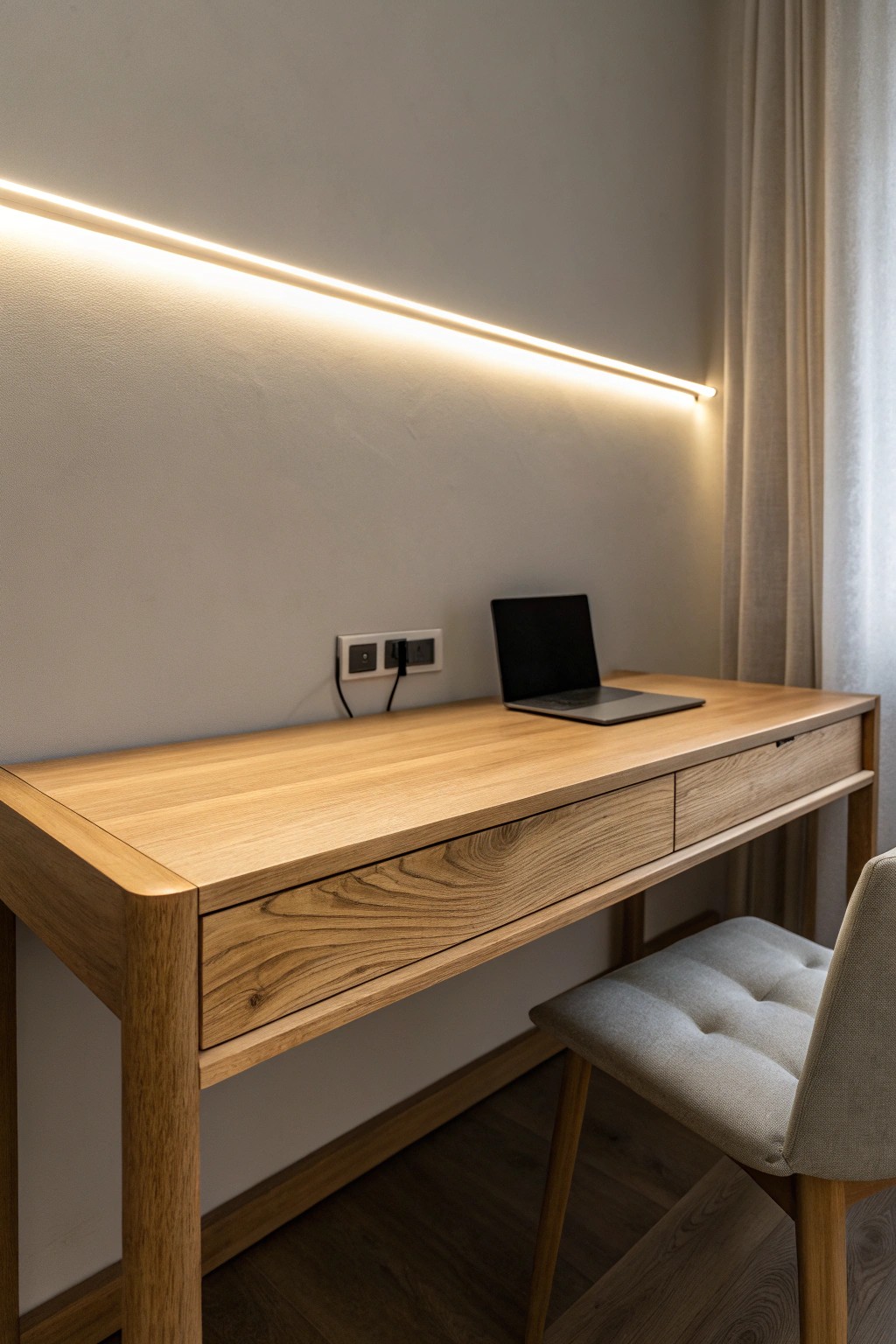 Transform your desk with the soft, modern glow of ambient LED light strips.