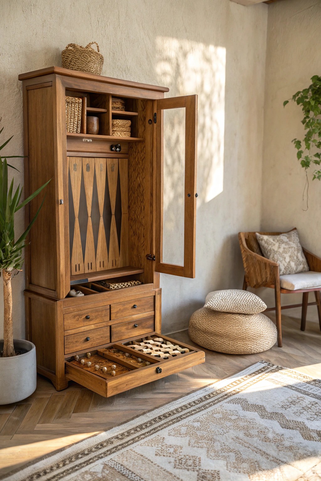 Elevate family game night with a timeless, handcrafted game cabinet.