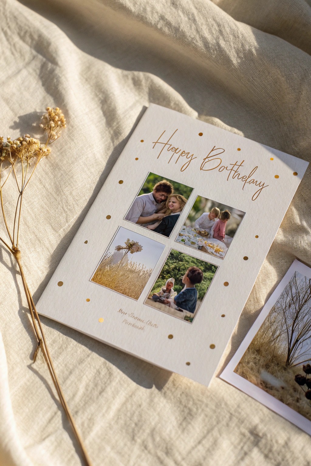 A heartfelt handmade photo collage card—simple, beautiful, and full of love.