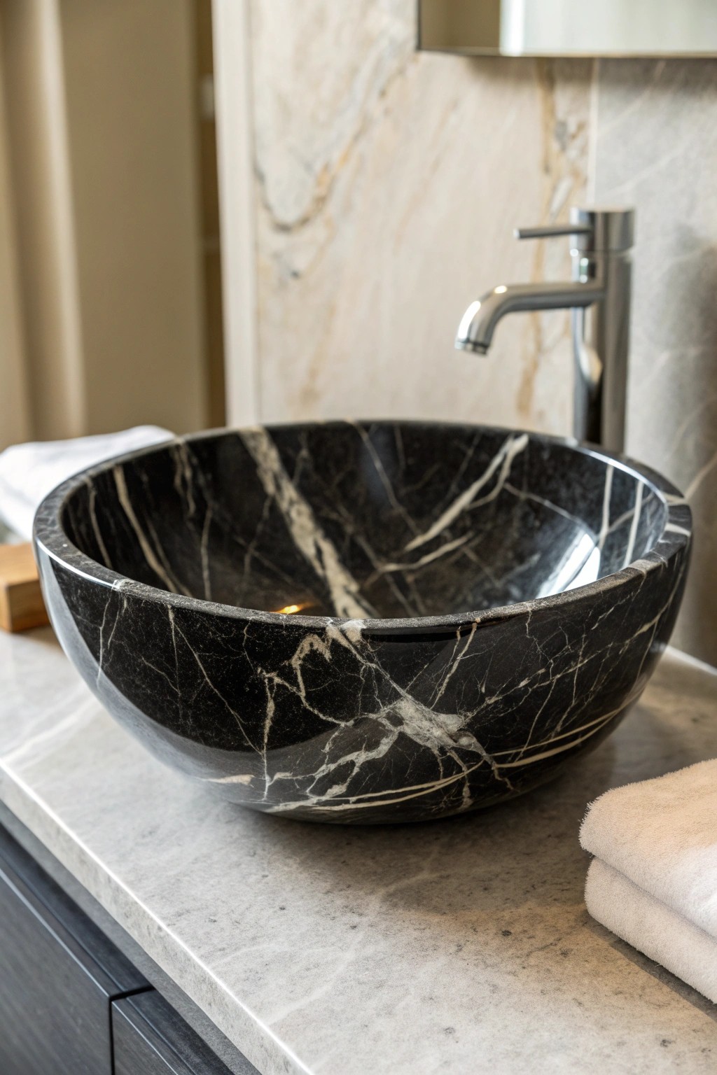Monochrome marble: where timeless beauty meets modern simplicity.