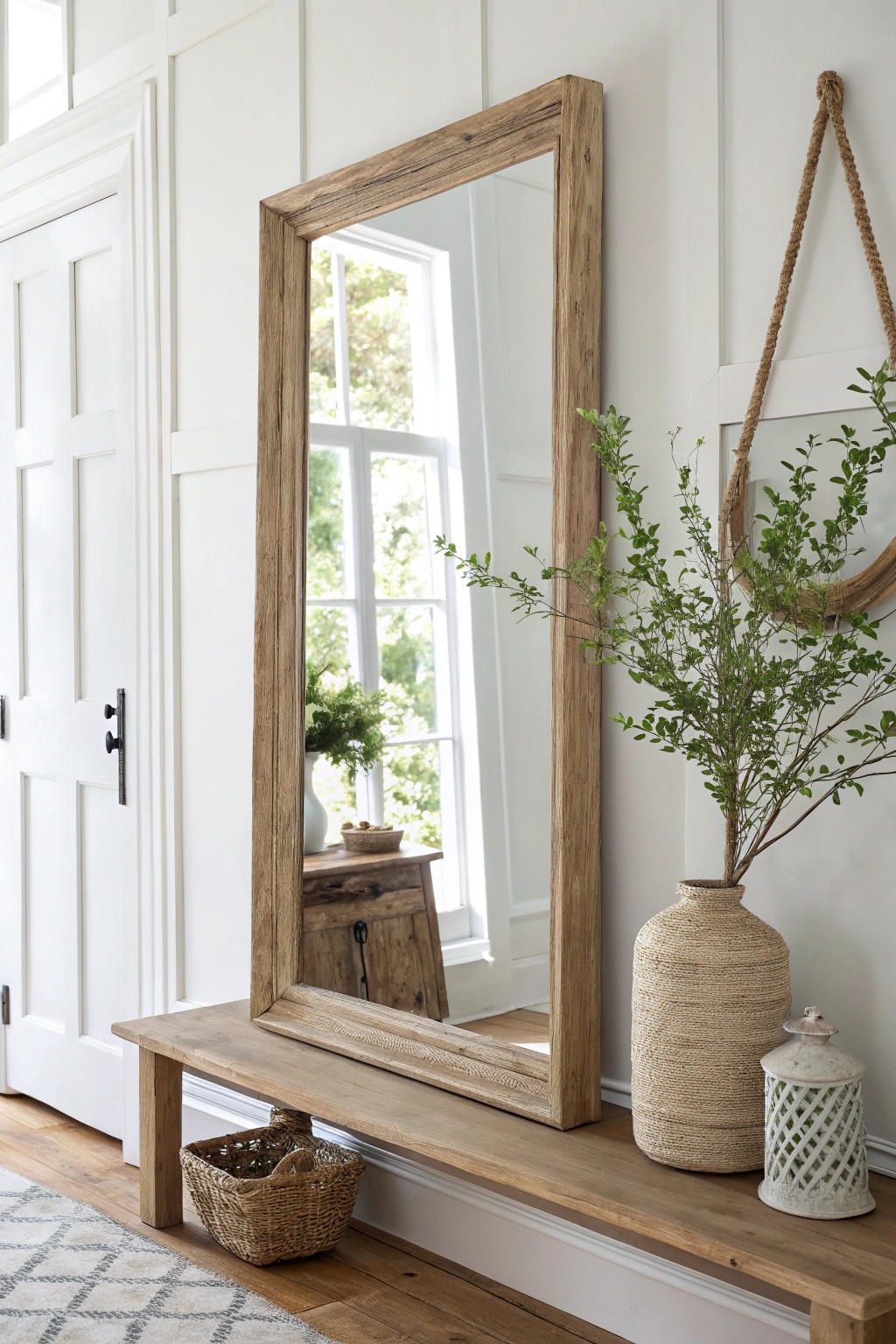 Elevate your entryway with a handcrafted mirror that brings light and space to your foyer.