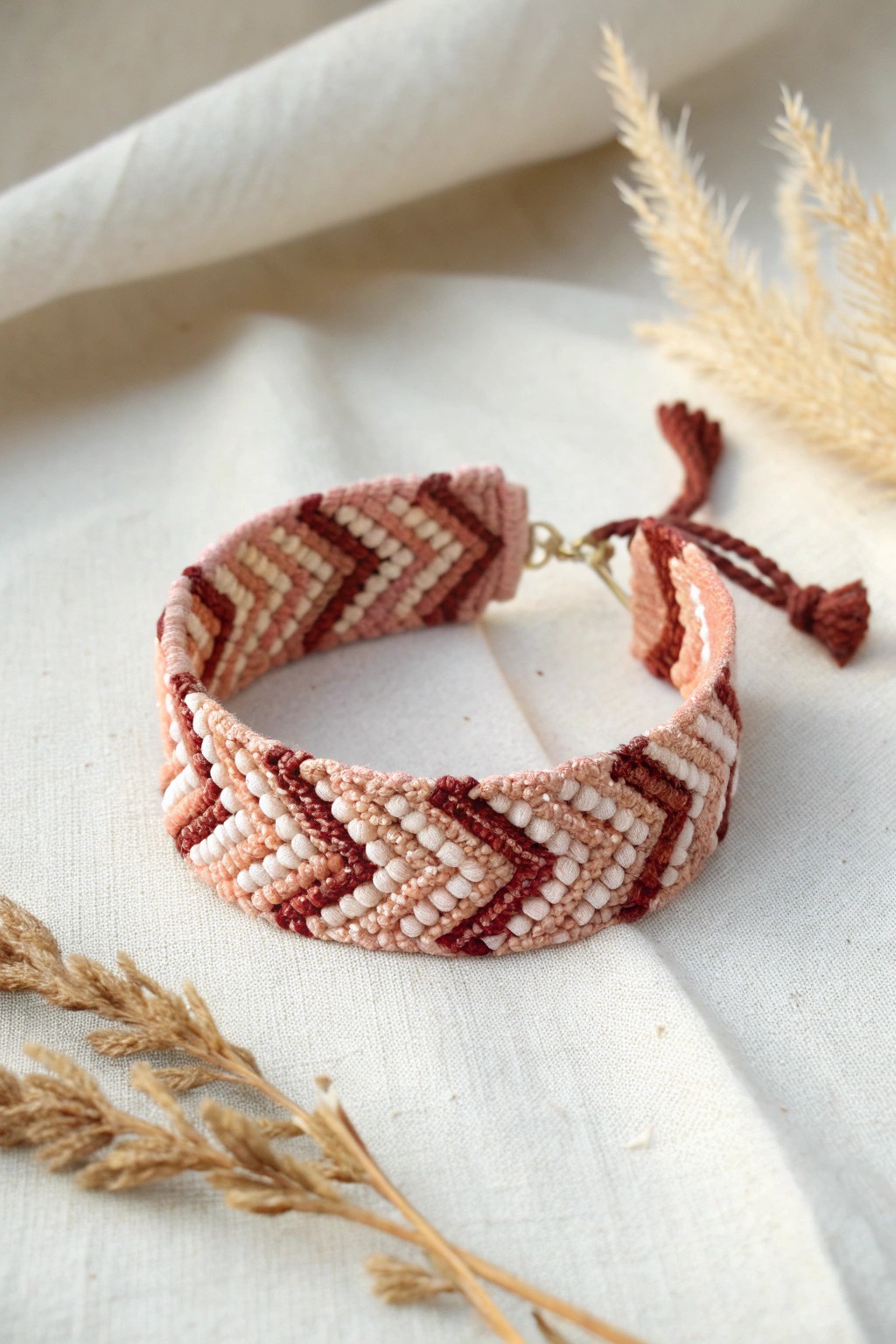 Chevron chic: bold, beautiful friendship knotwork for your wrist.