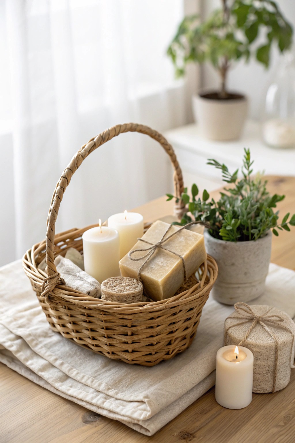 A curated gift basket—thoughtful, beautiful, and perfect for any new home.