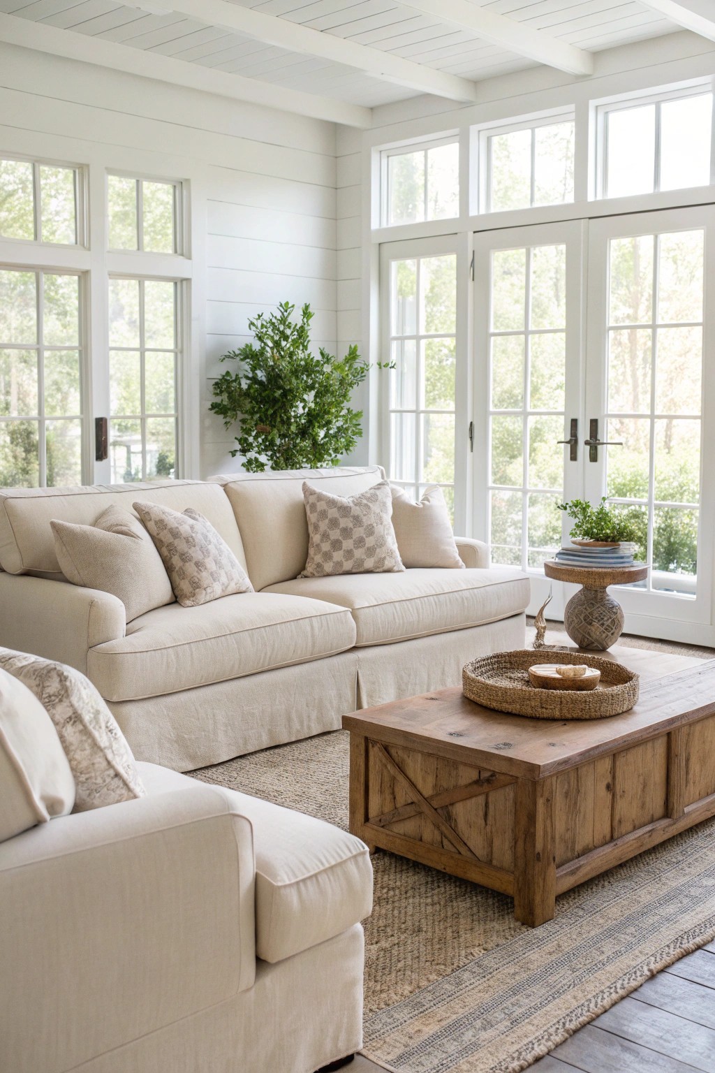 Symmetry in style—matching sofas for a serene, inviting living room.