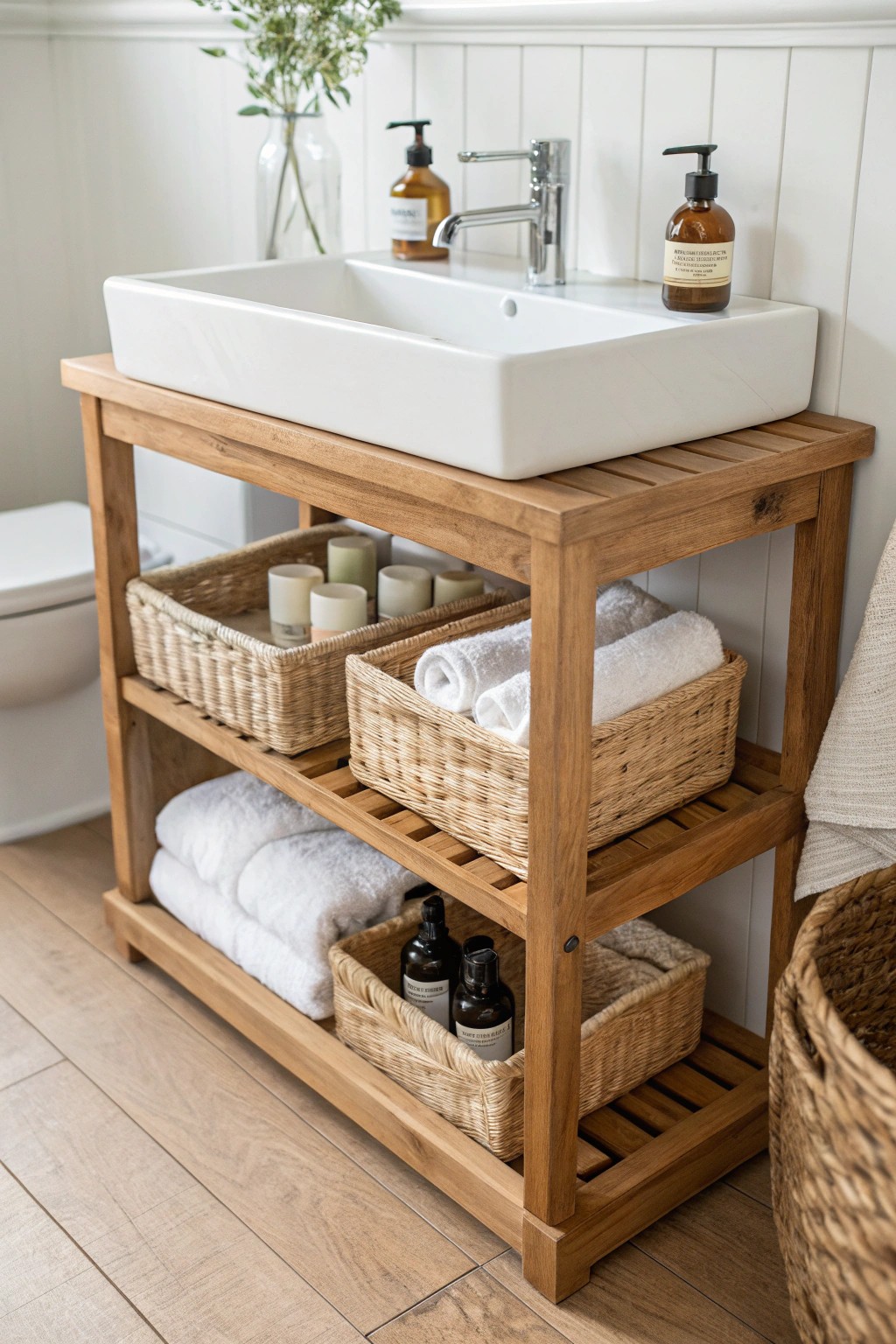 Transform under-sink space with handcrafted, organized beauty.