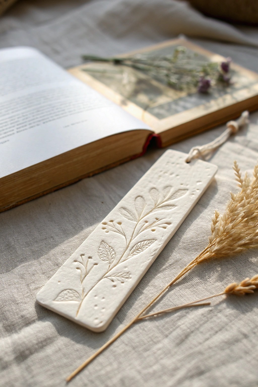 Handcrafted clay bookmark—where minimalism meets artistic beauty.