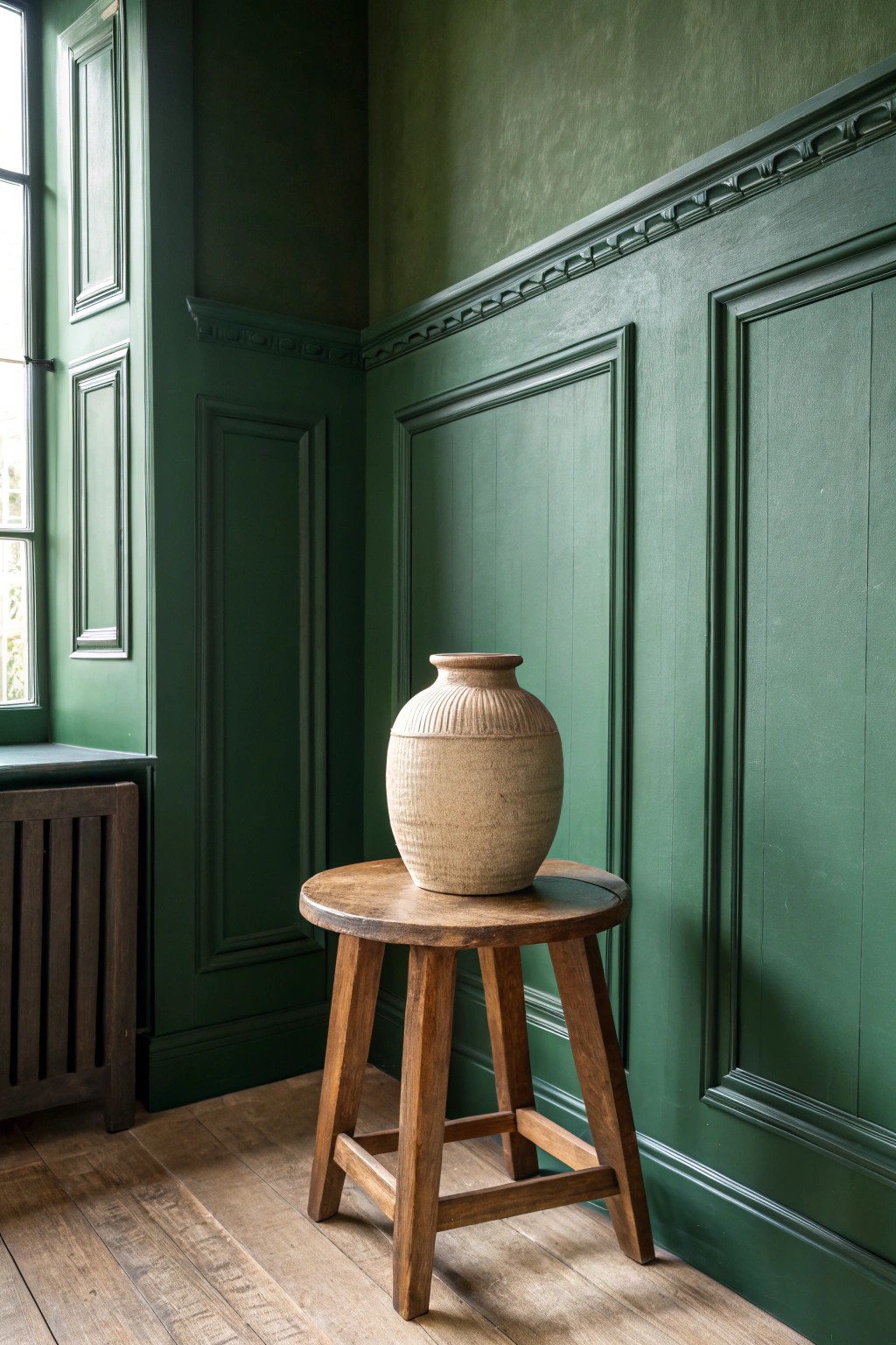 Sage green serenity: Let a single hue cocoon your space in cozy elegance.