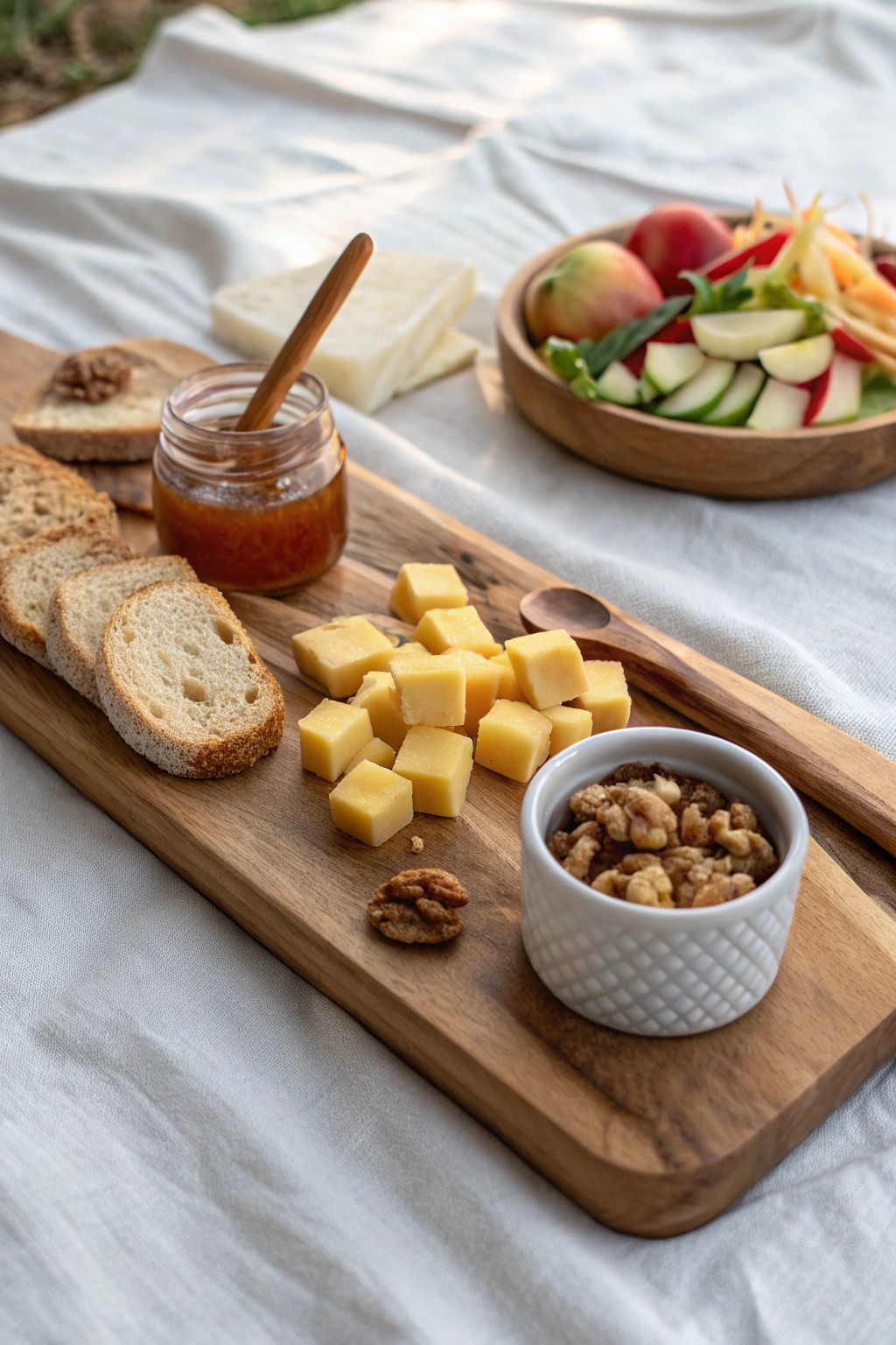 Cozy farmhouse flavors on a rustic wooden board—simple, hearty, and beautiful.