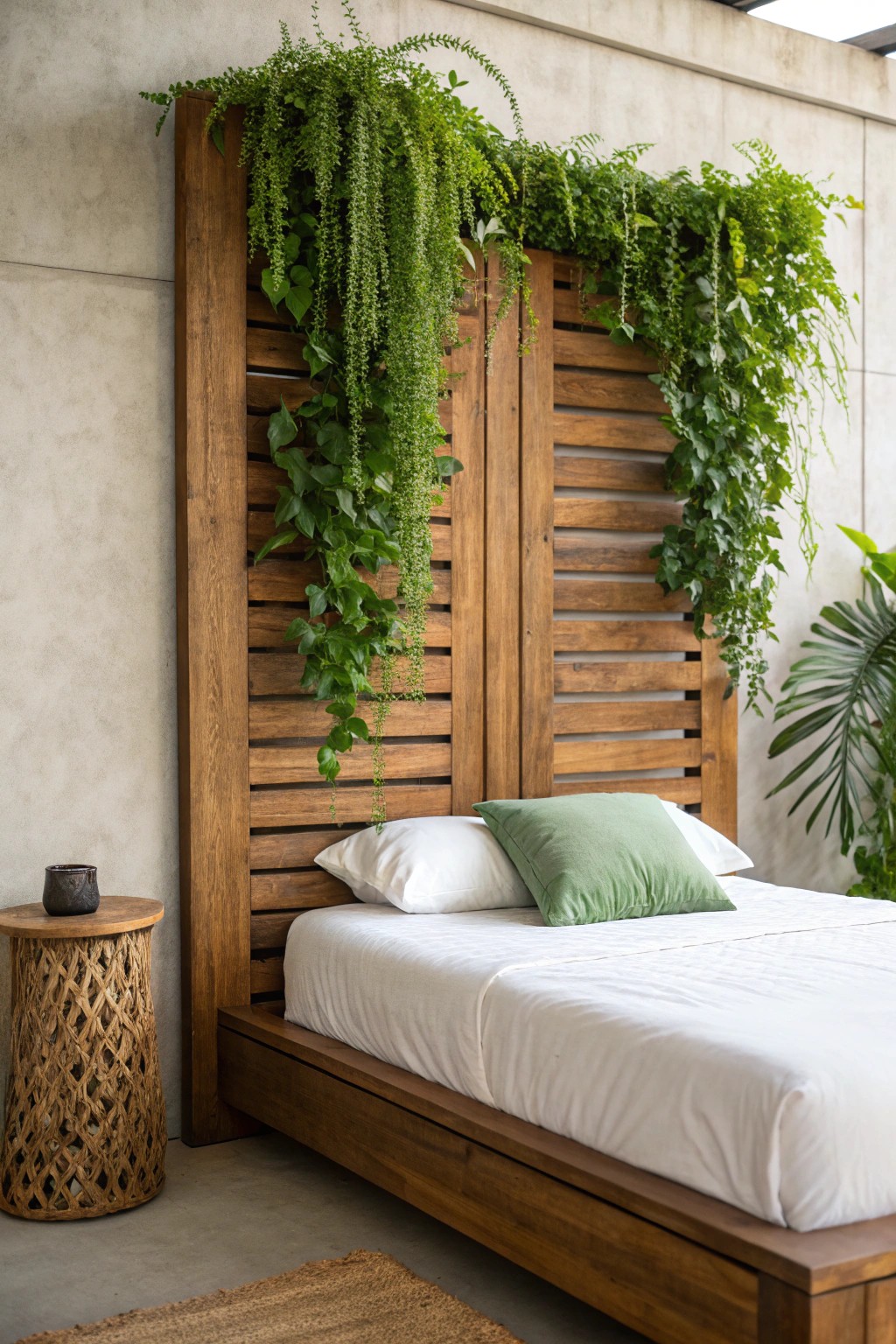 Bring nature indoors with a stunning vertical garden headboard—where restful sleep meets lush, handcrafted design.