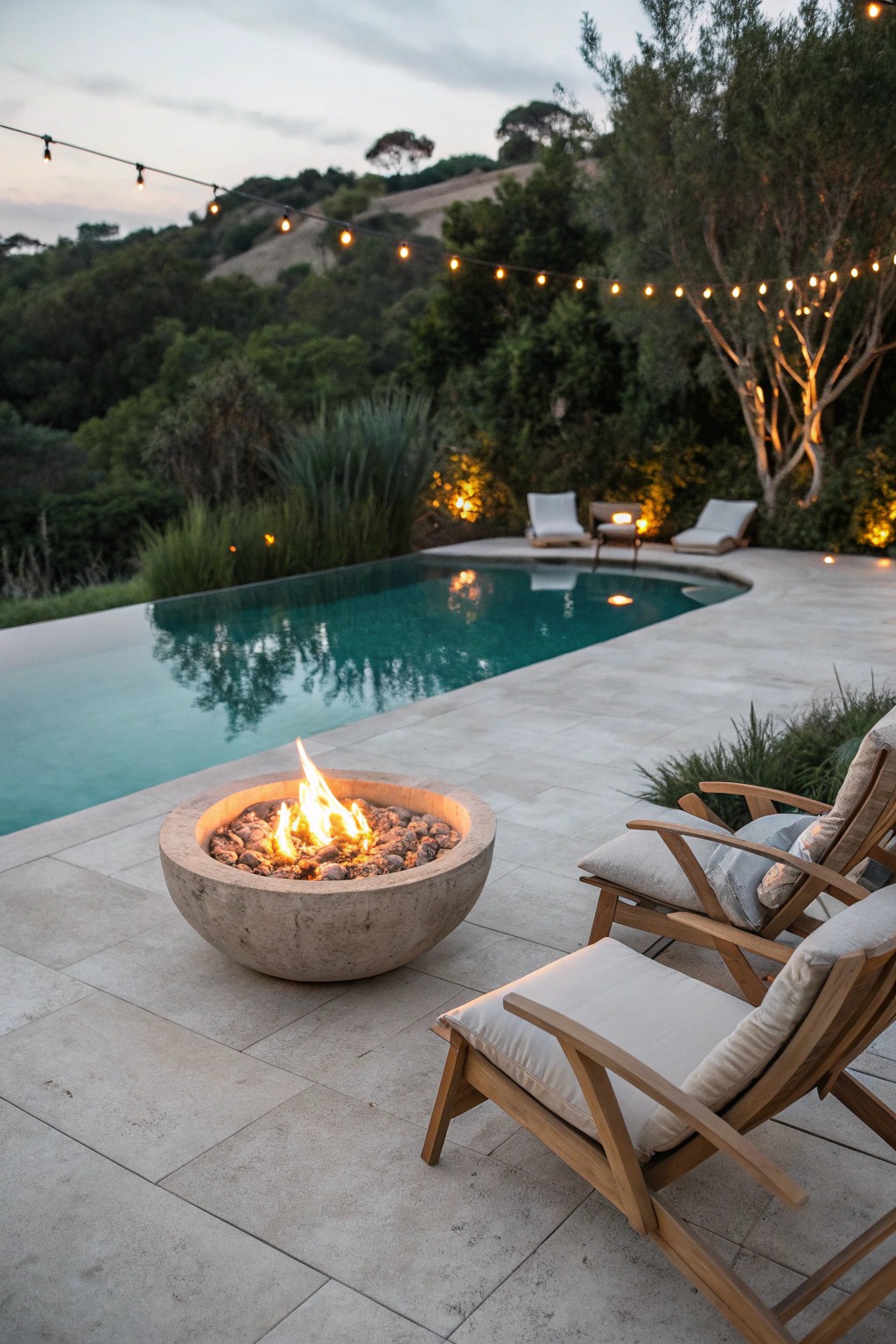 Cozy up by the poolside fire pit—where warmth, stories, and style meet.
